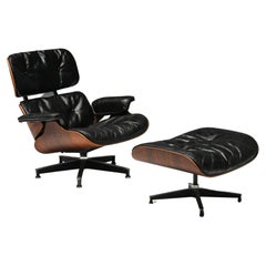 Eames Lounge Chair with Ottoman for Herman Miller, 1st Edition 57-59, Iconic