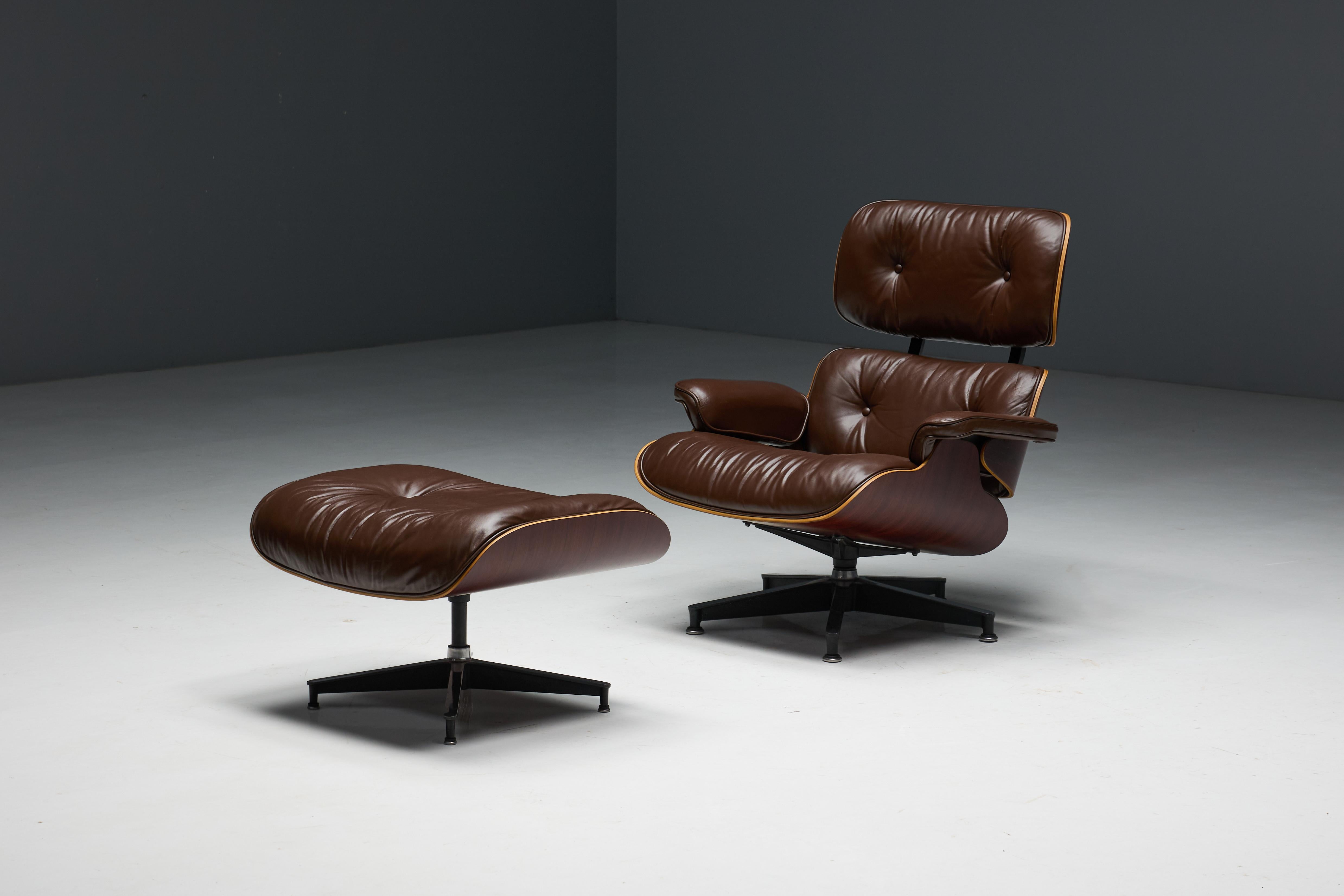 Eames Lounge Chair with Ottoman for Herman Miller, United States, 1970s For Sale 6