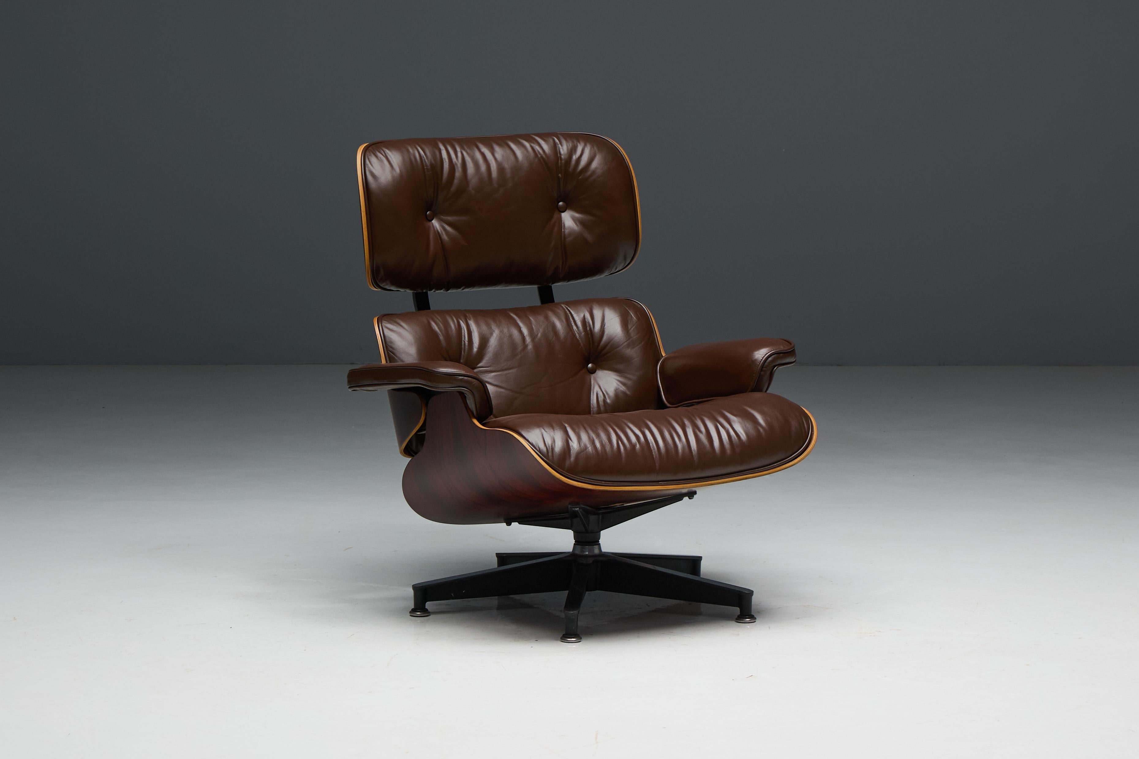 Eames Lounge Chair with Ottoman for Herman Miller, United States, 1970s For Sale 9