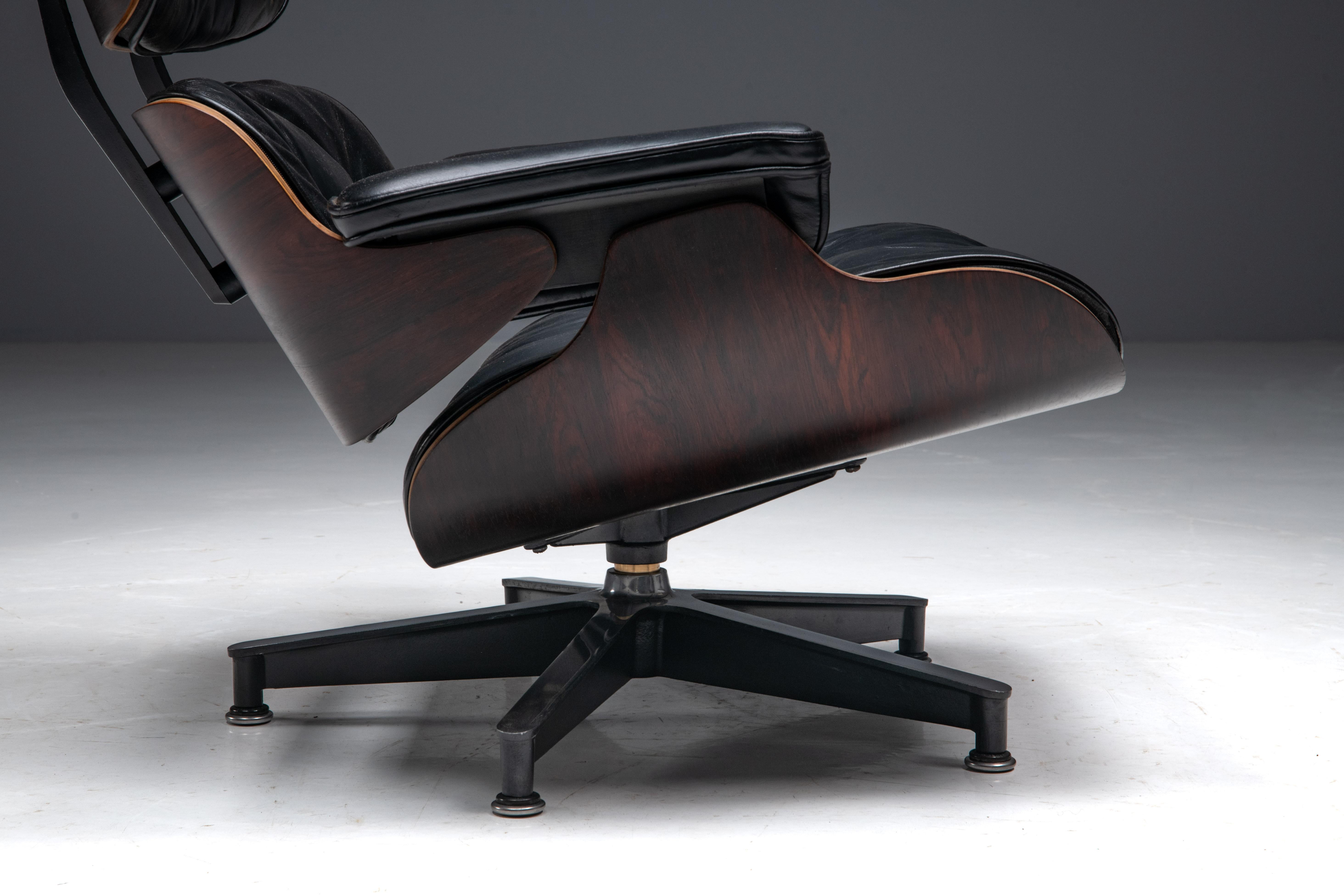 Eames Lounge Chair with Ottoman for Herman Miller, United States, 1957 For Sale 3