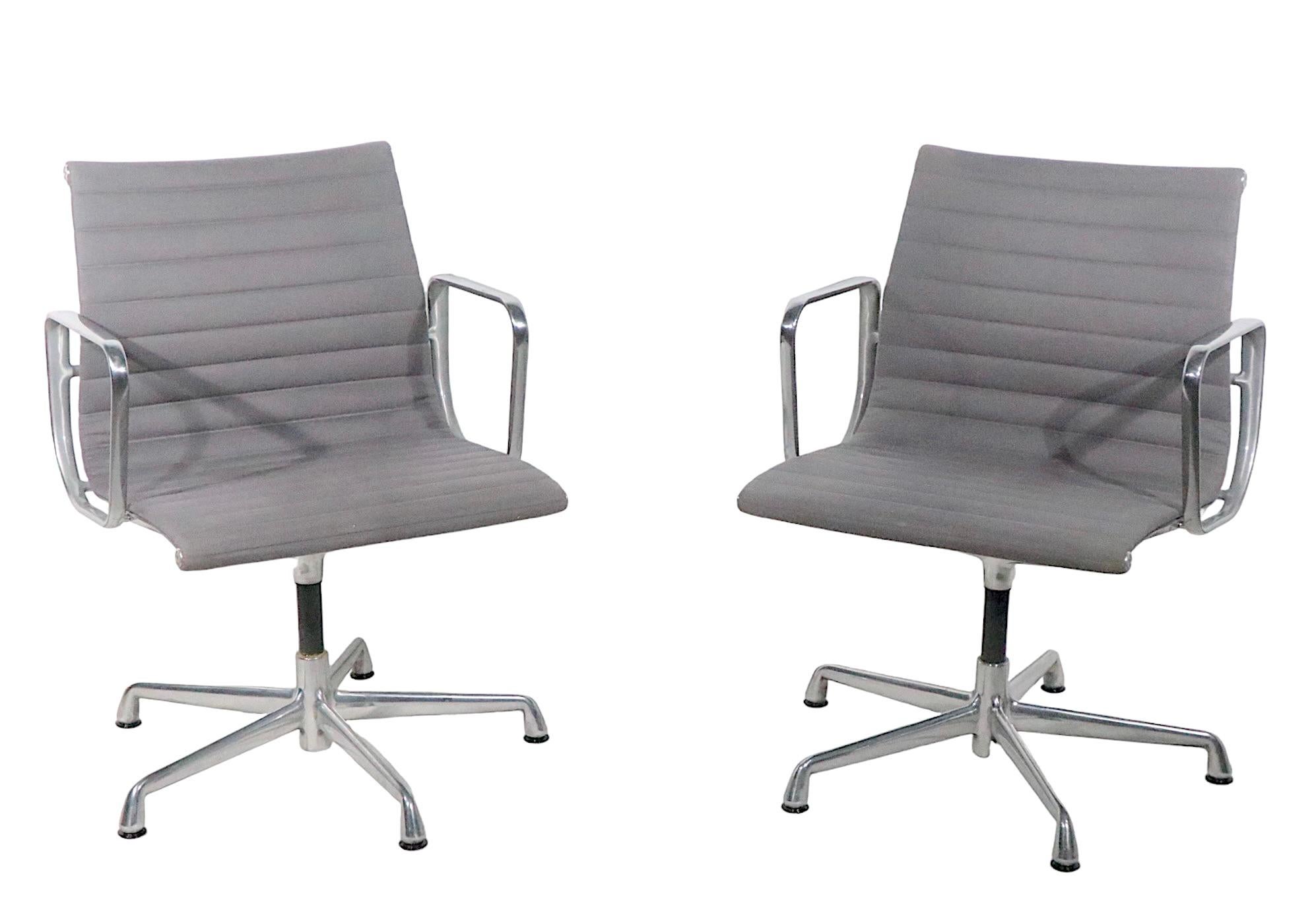Eames Management Chairs in Grey Fabric Upholstery c. 1980 - 1990s 4 Available  For Sale 9
