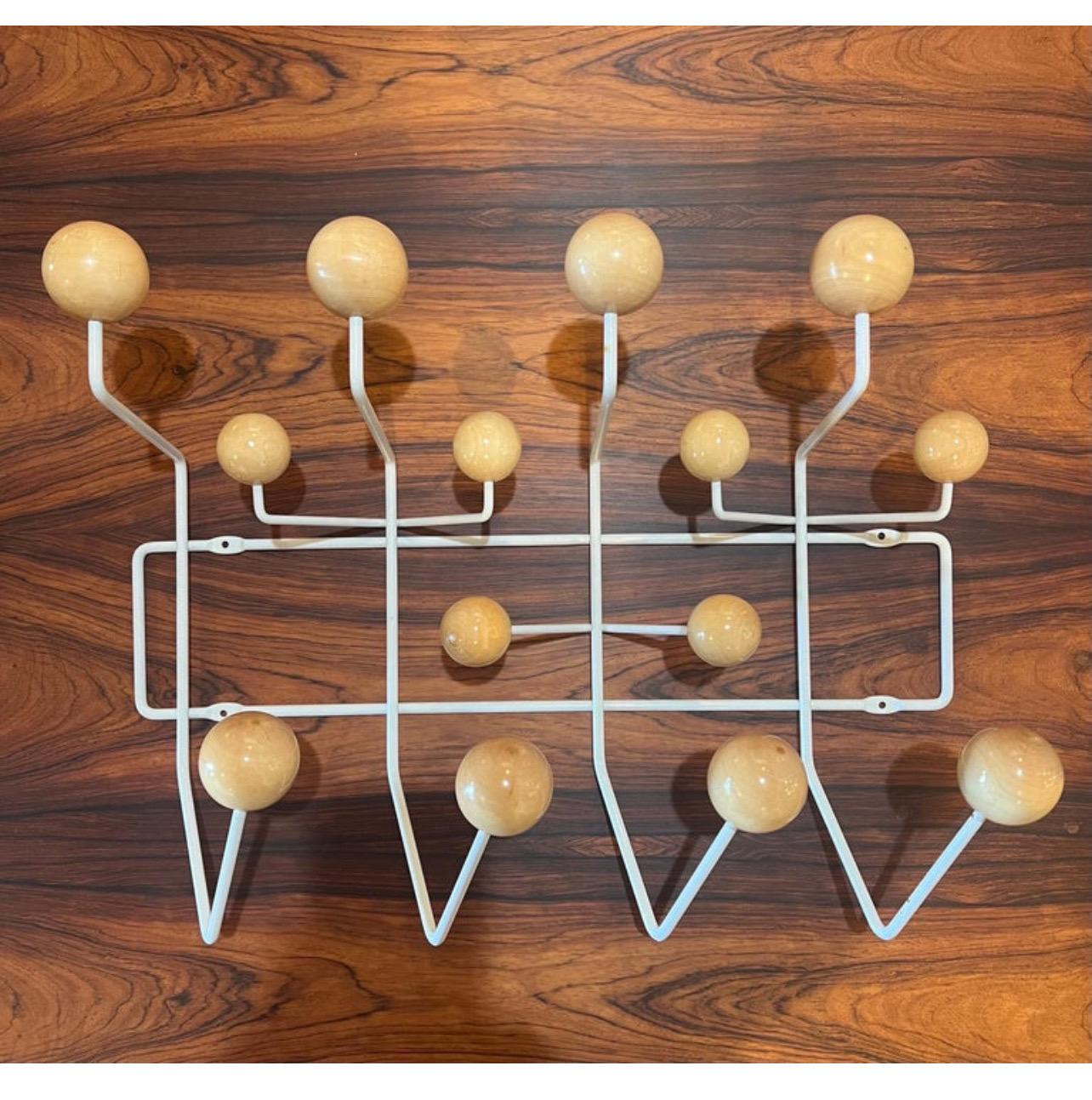 Very cool versatile original hang-it-all all wall rack, designed by Eames for Herman Miller in solid maple balls and metal enameled finish, very light use great condition.