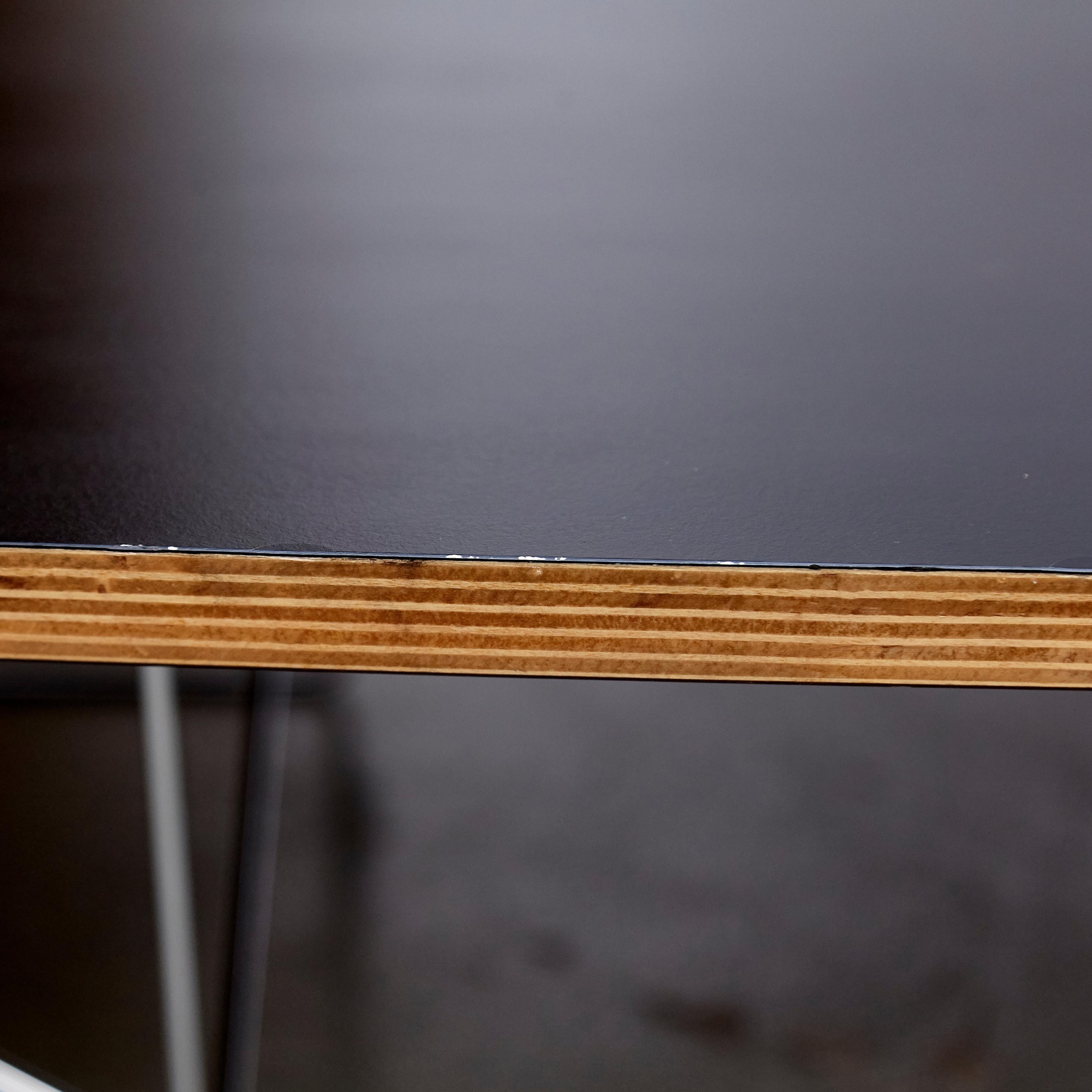 Eames Mid-Century Modern Elliptical Coffee Table Black Formica 2