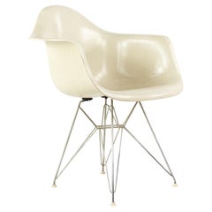 Eames Mid Century White Fiberglass Eiffel Base Chair