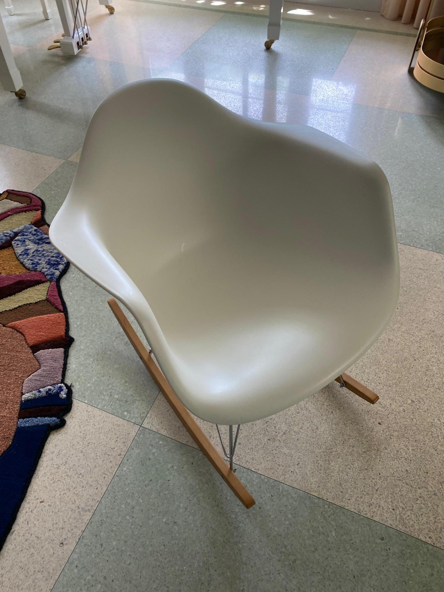 Eames Molded Armchair, Rocker Base designed by Charles and Ray Eames 1