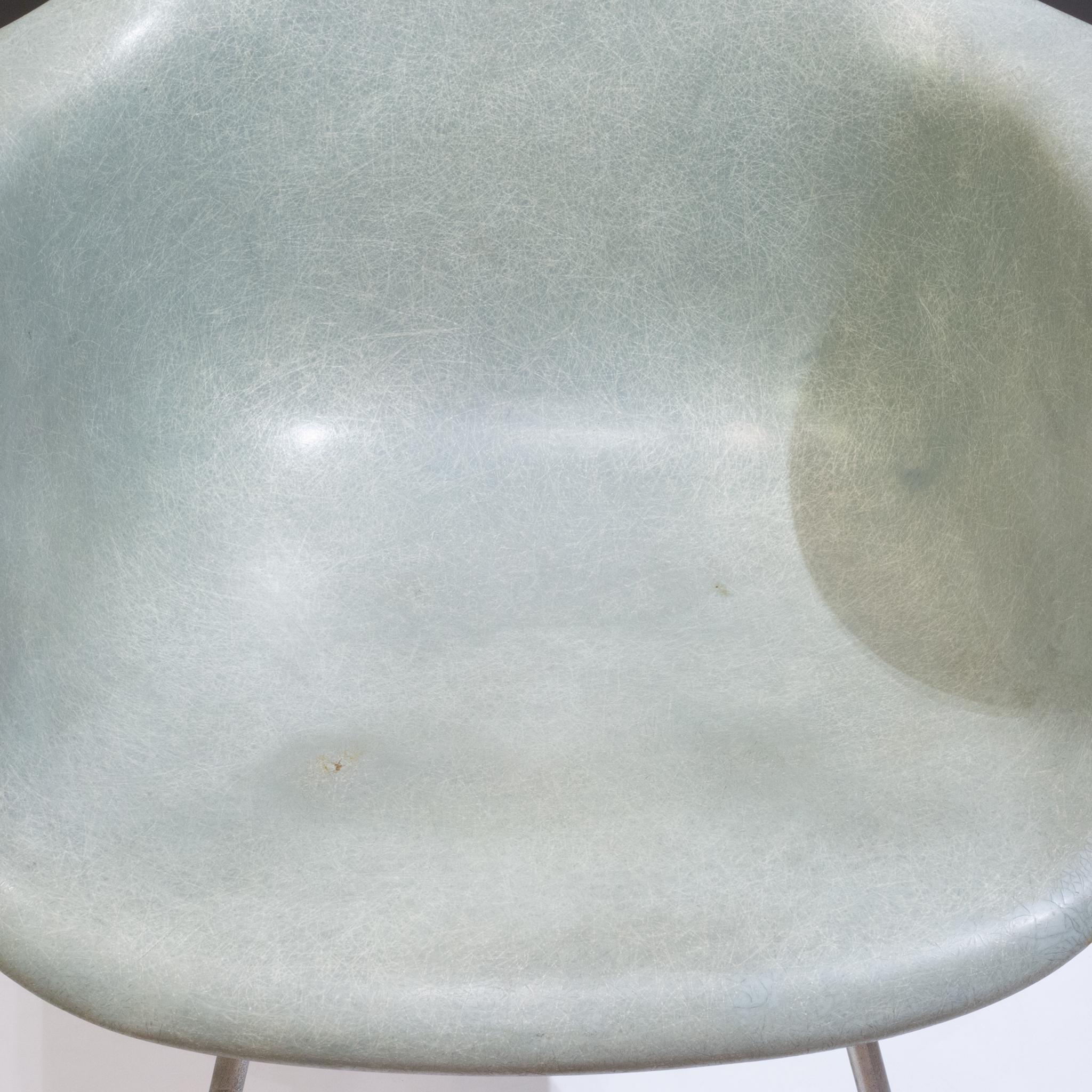 Early SeaFoam Green Eames Molded Fiberglass Bucket Chair by Herman Miller c.1956 2