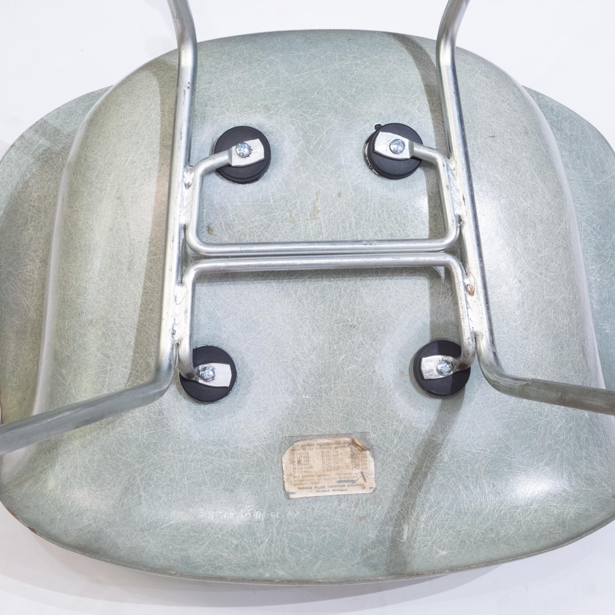 Early SeaFoam Green Eames Molded Fiberglass Bucket Chair by Herman Miller c.1956 3
