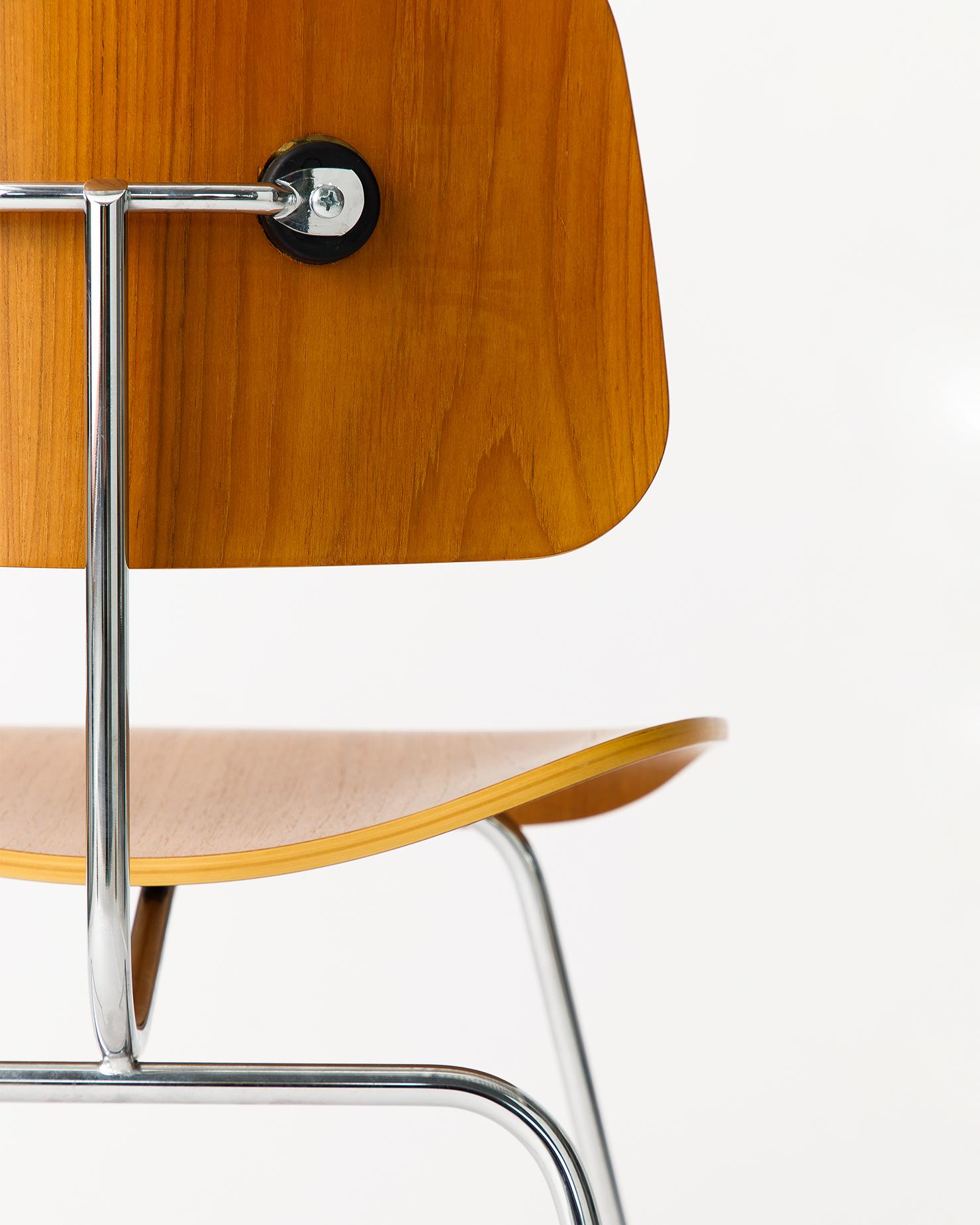 Mid-Century Modern Eames Molded Plywood Dcm in Oak by Charles & Ray Eames for Herman Miller