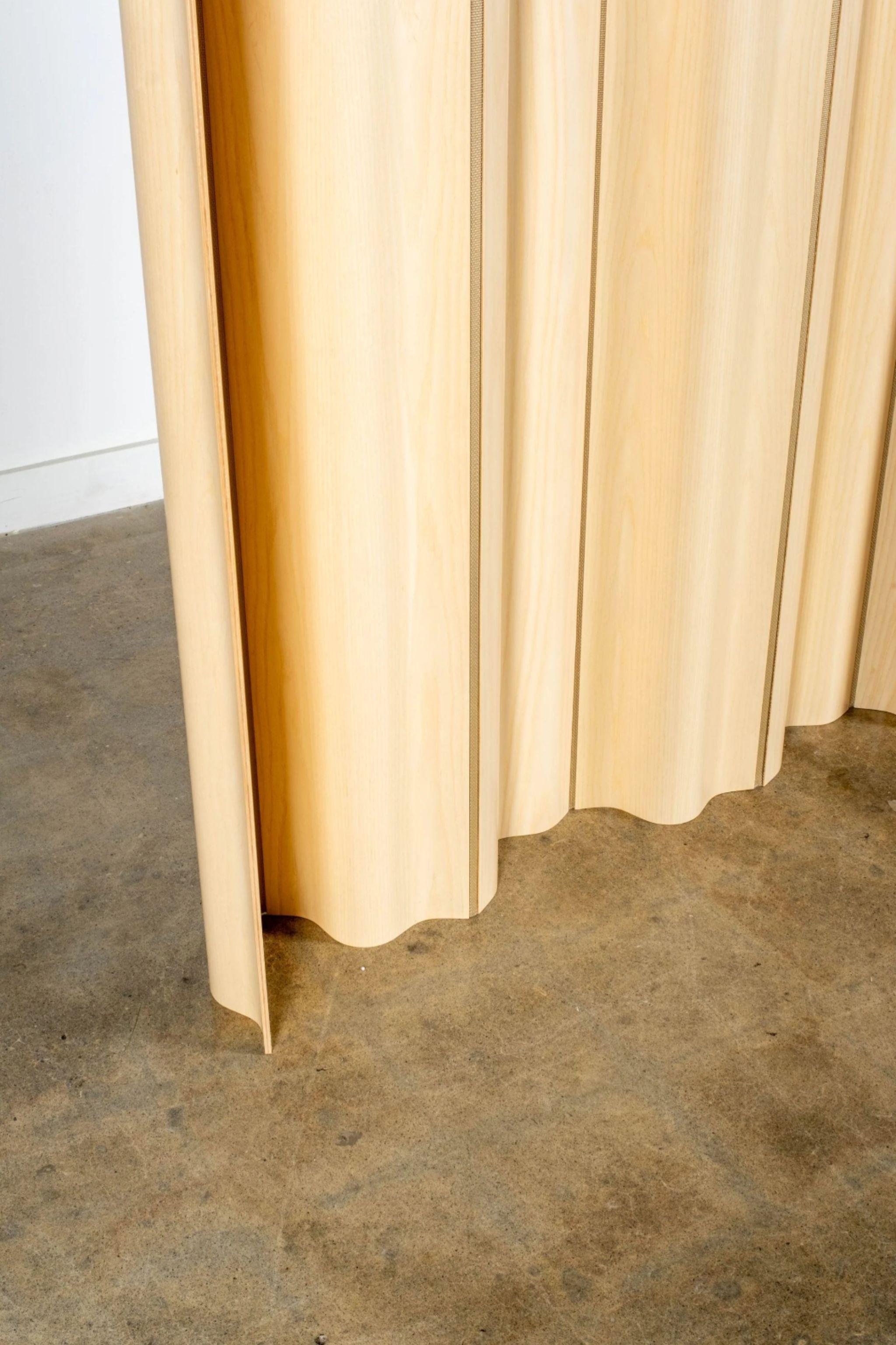 Eames Molded Plywood Folding Screen, White Ash For Sale 4