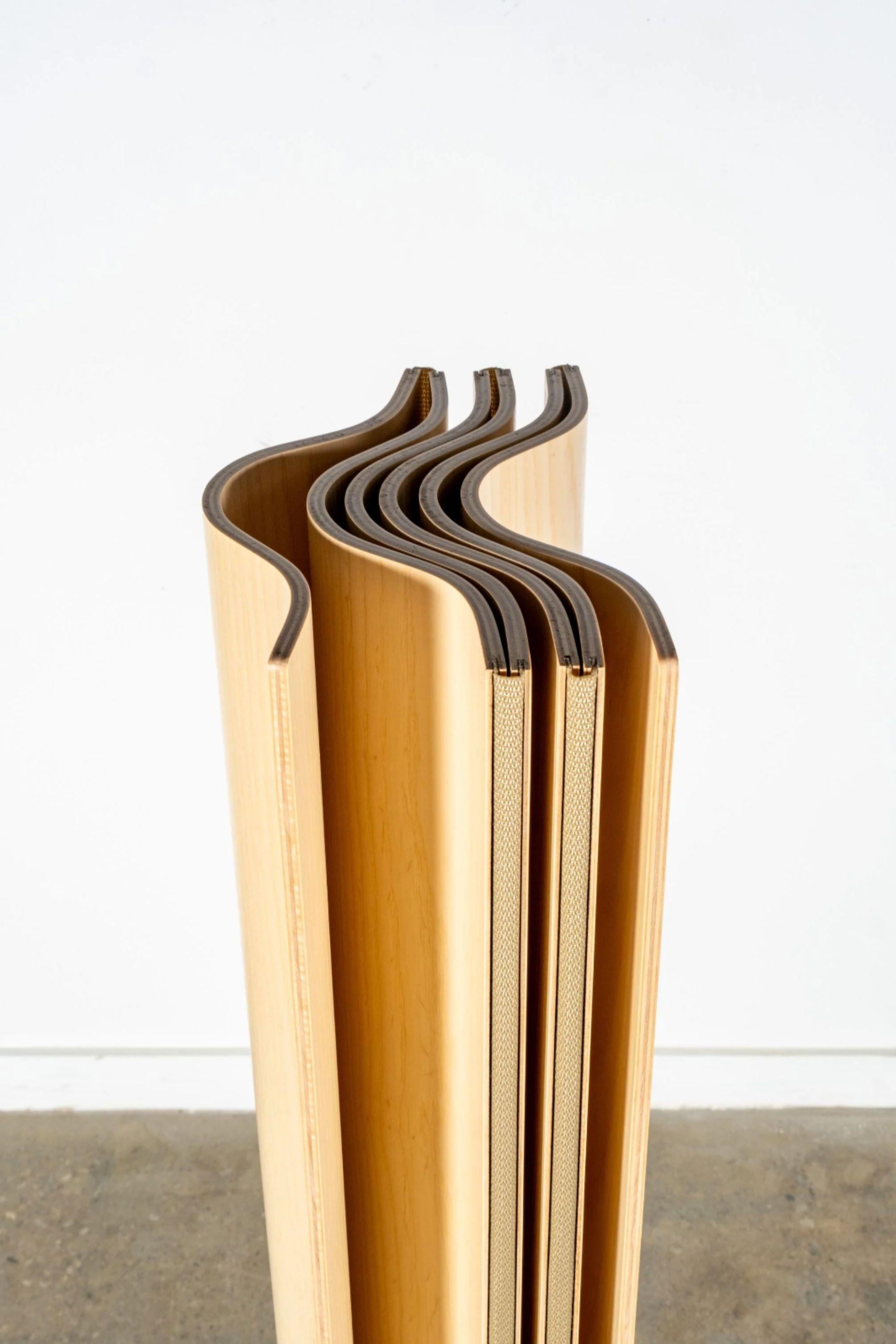 Eames Molded Plywood Folding Screen, White Ash For Sale 5