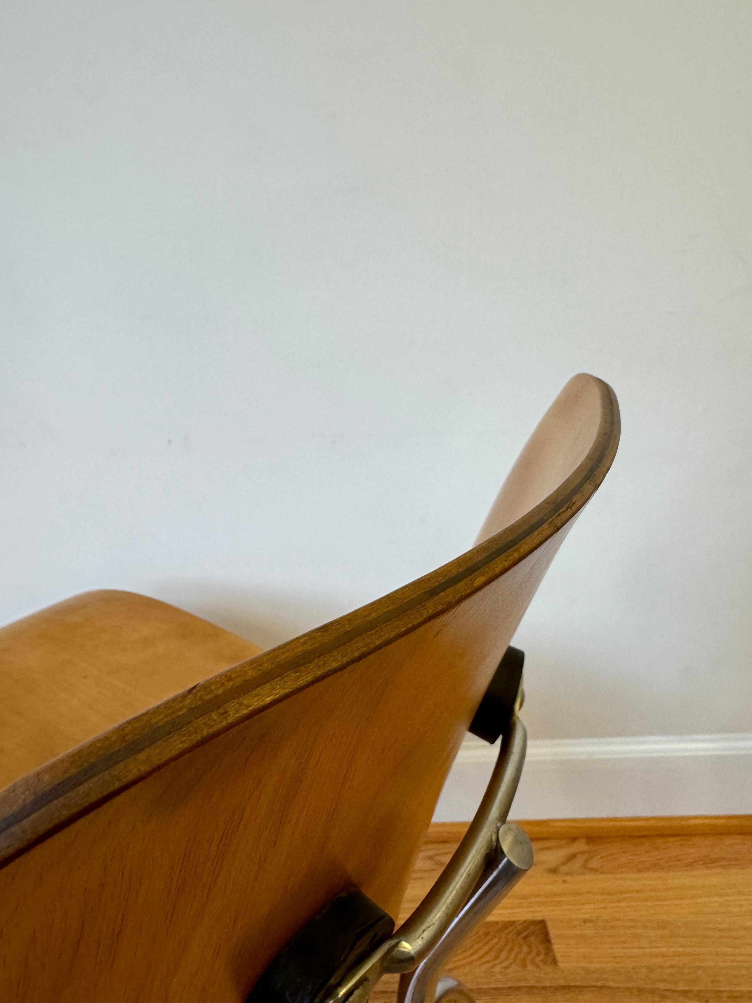 Eames Molded Plywood Lounge Chair Metallgestell (LCM), 1950er Jahre im Angebot 9