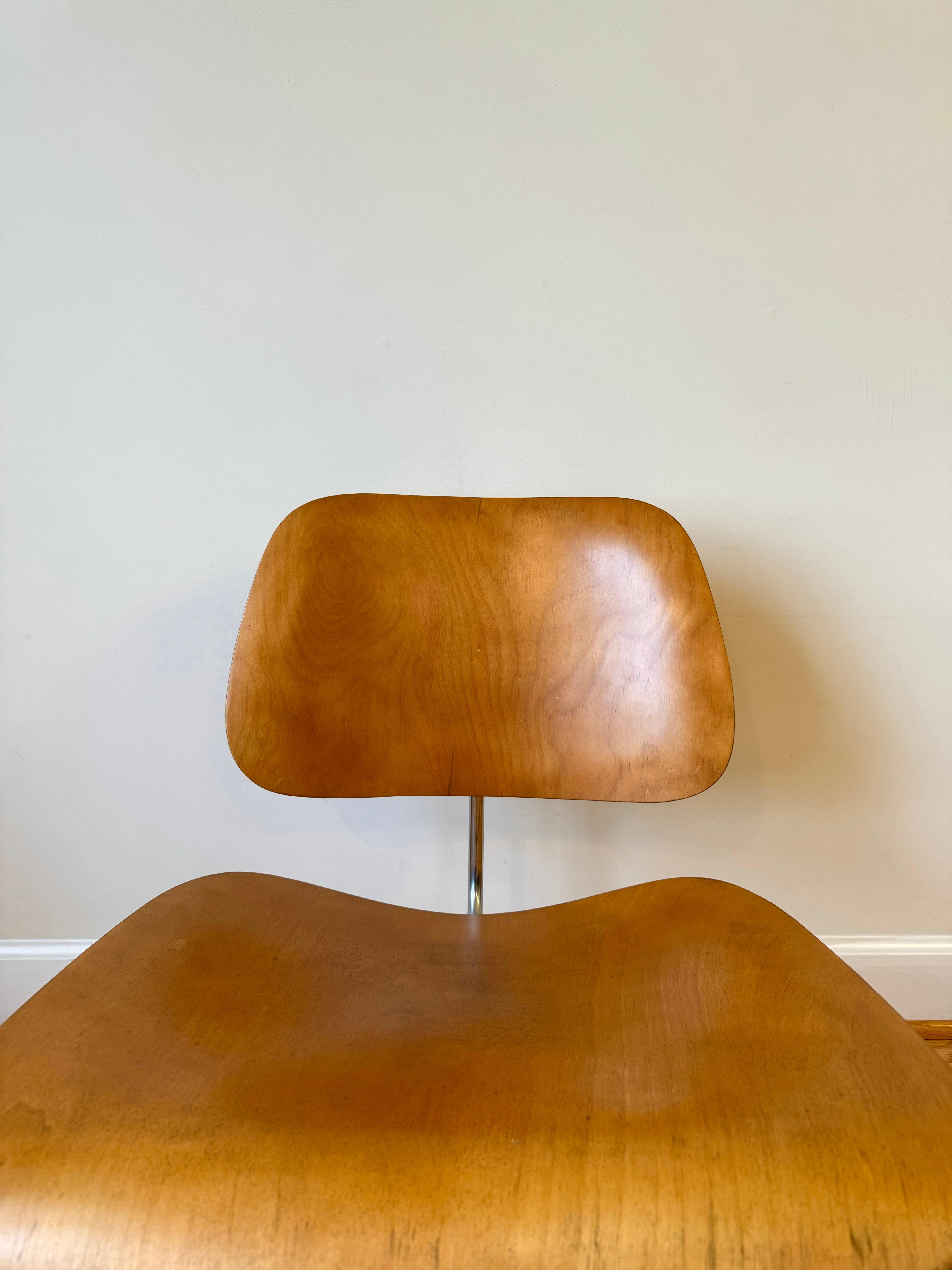 Eames Molded Plywood Lounge Chair Metallgestell (LCM), 1950er Jahre (Mitte des 20. Jahrhunderts) im Angebot