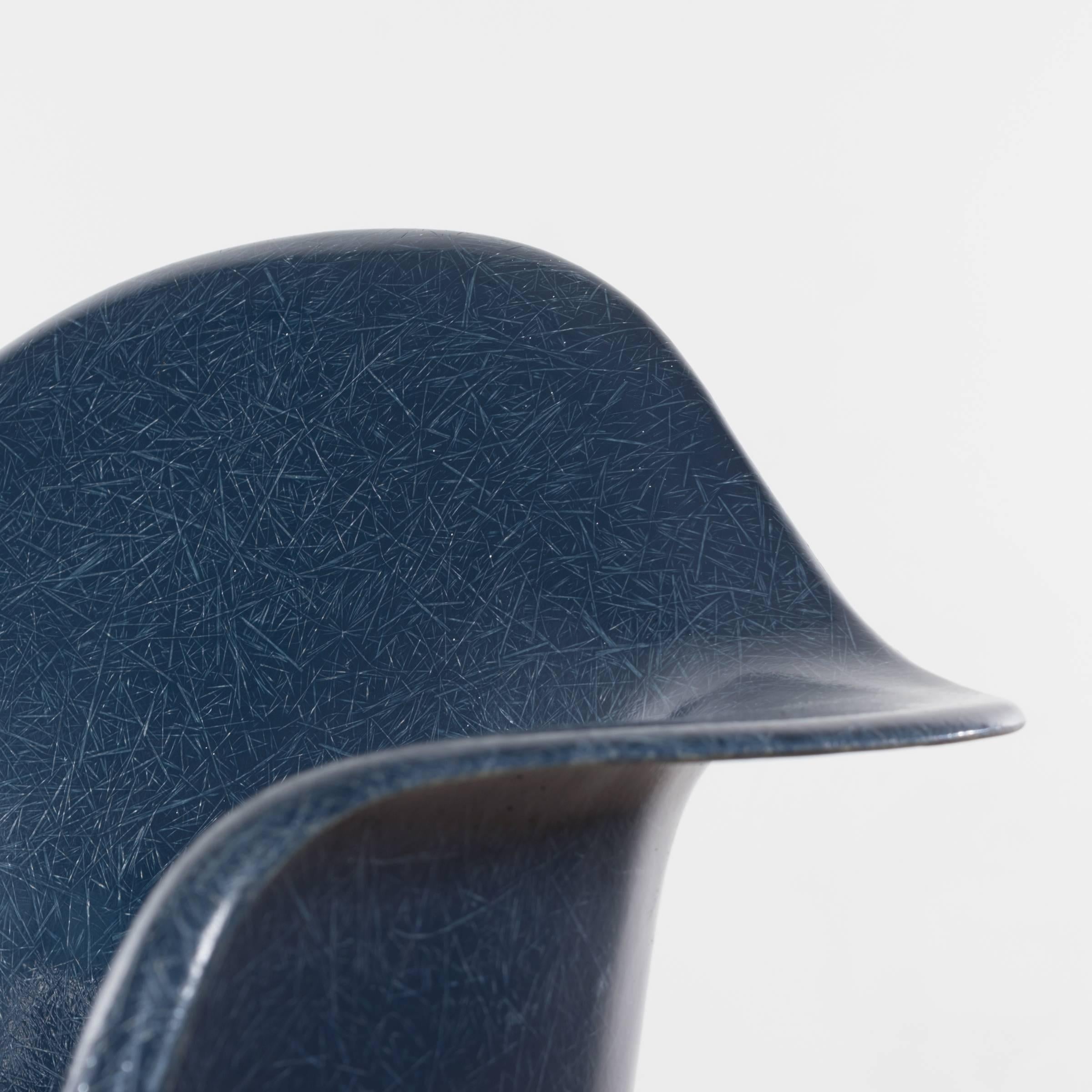 Eames Navy Blue Dax Dining Chair for Herman Miller, 1960s 1