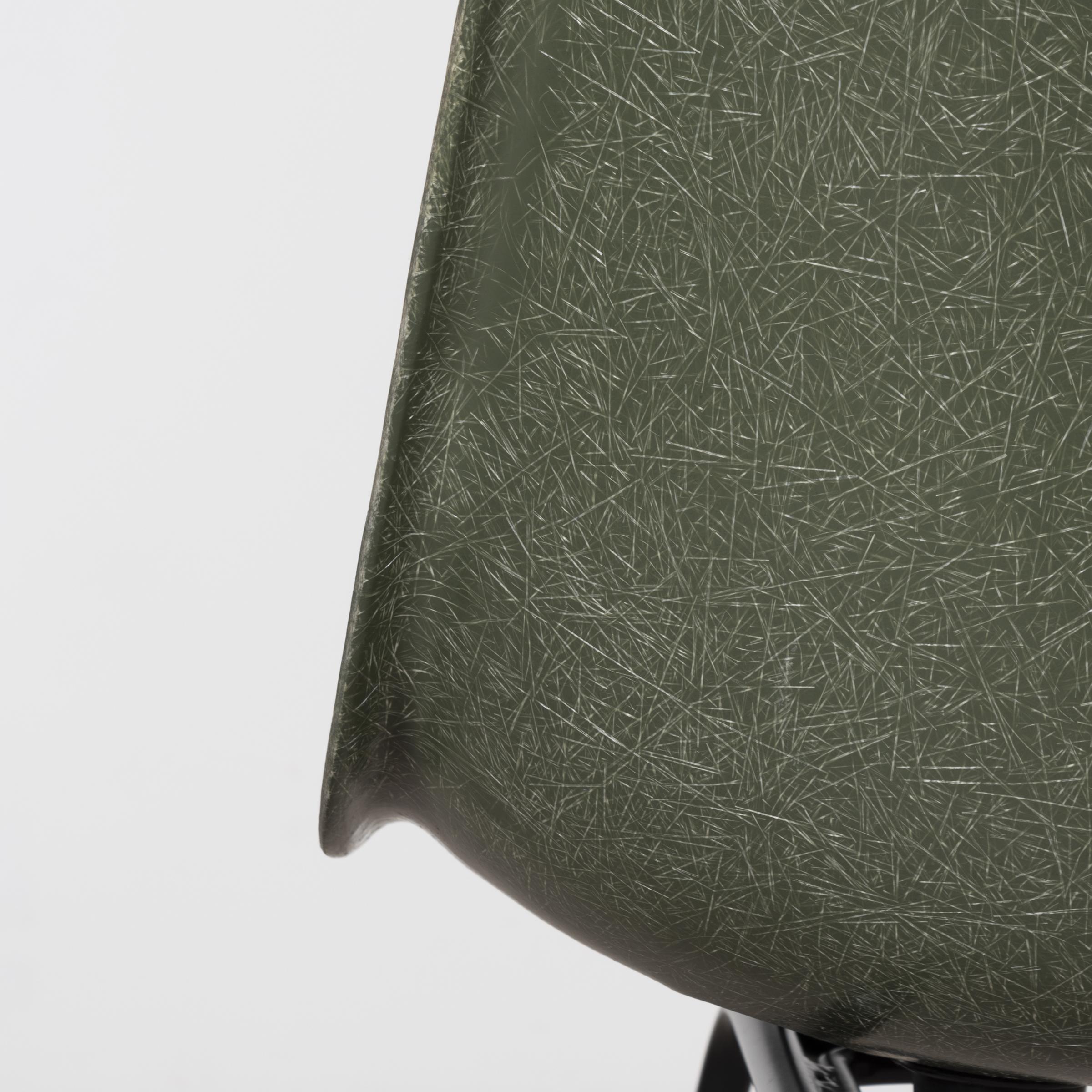Eames Olive Green Dark DSX dining chair for Herman Miller 4