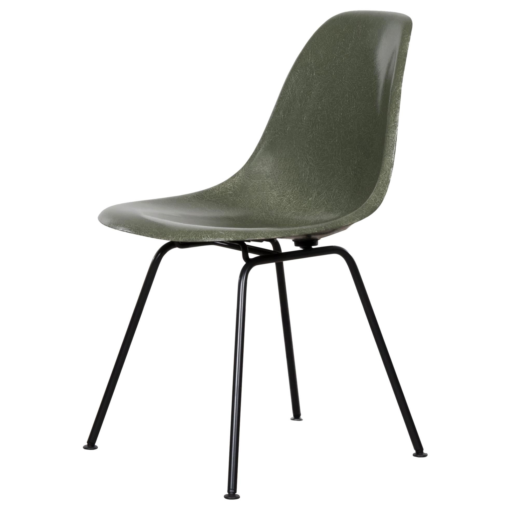 Eames Olive Green Dark DSX Dining Chair for Herman Miller