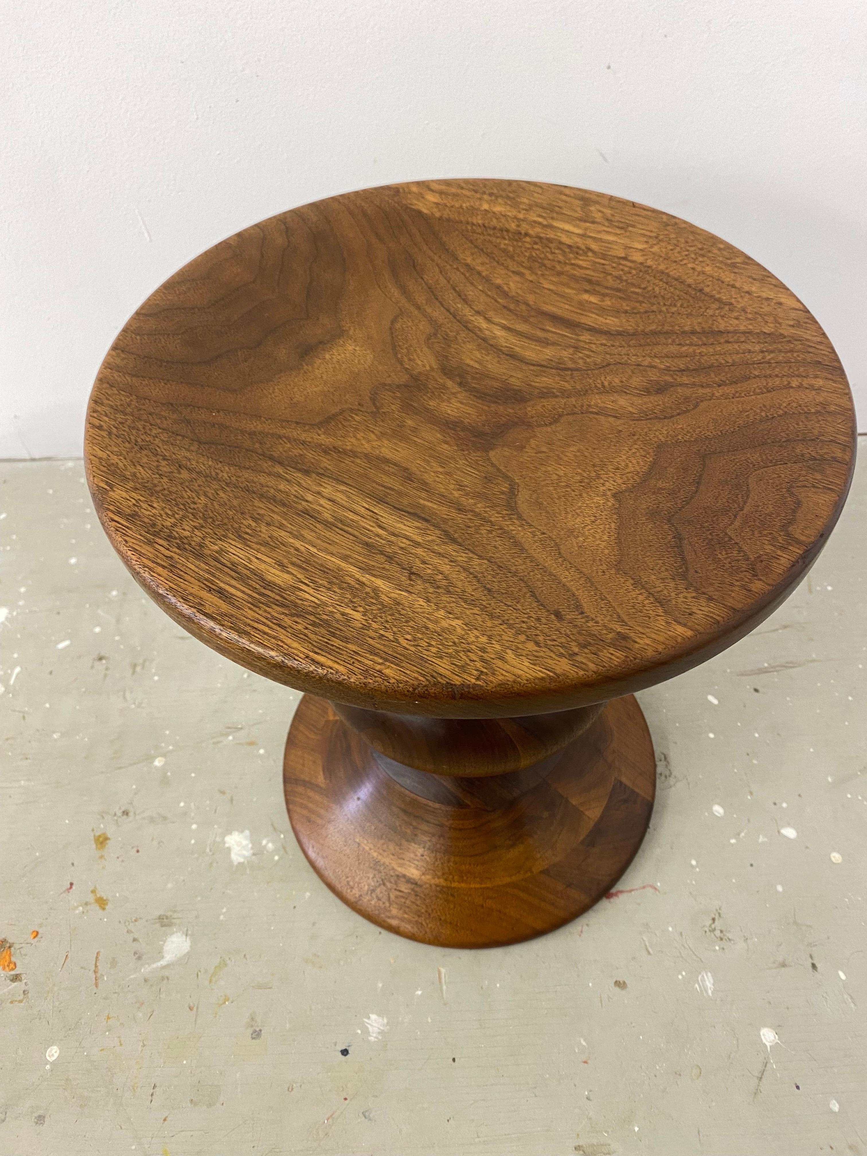 American Eames Original 1960's Time Life Walnut Stool For Sale