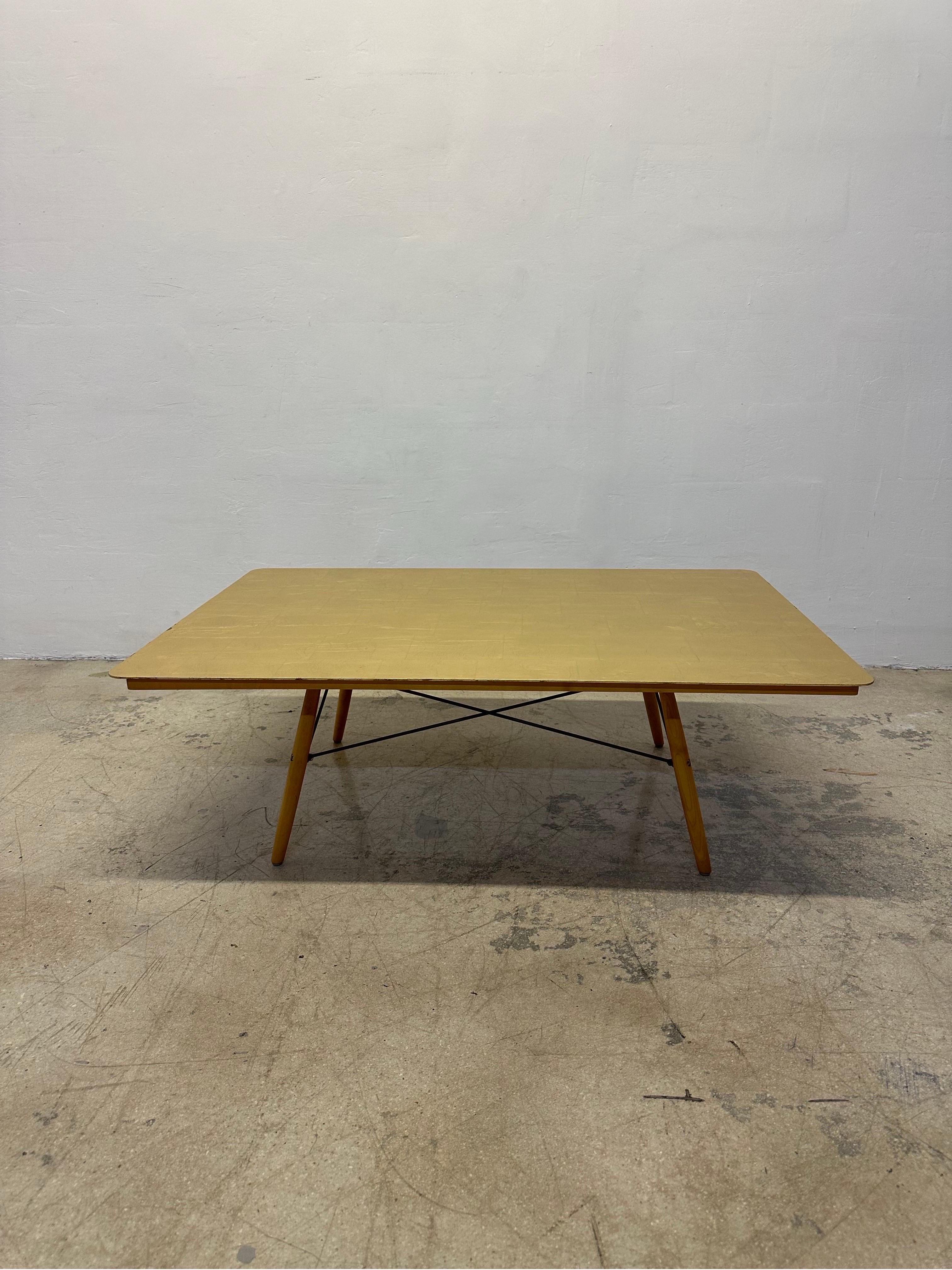 Charles and Ray Eames Palisades House coffee table, anniversary edition.  Rare and collectible; numbered 98/500.

In the late 1990s, to commemorate the 50th anniversary of the Eames house in Pacific Palisades, California, a limited edition of 500