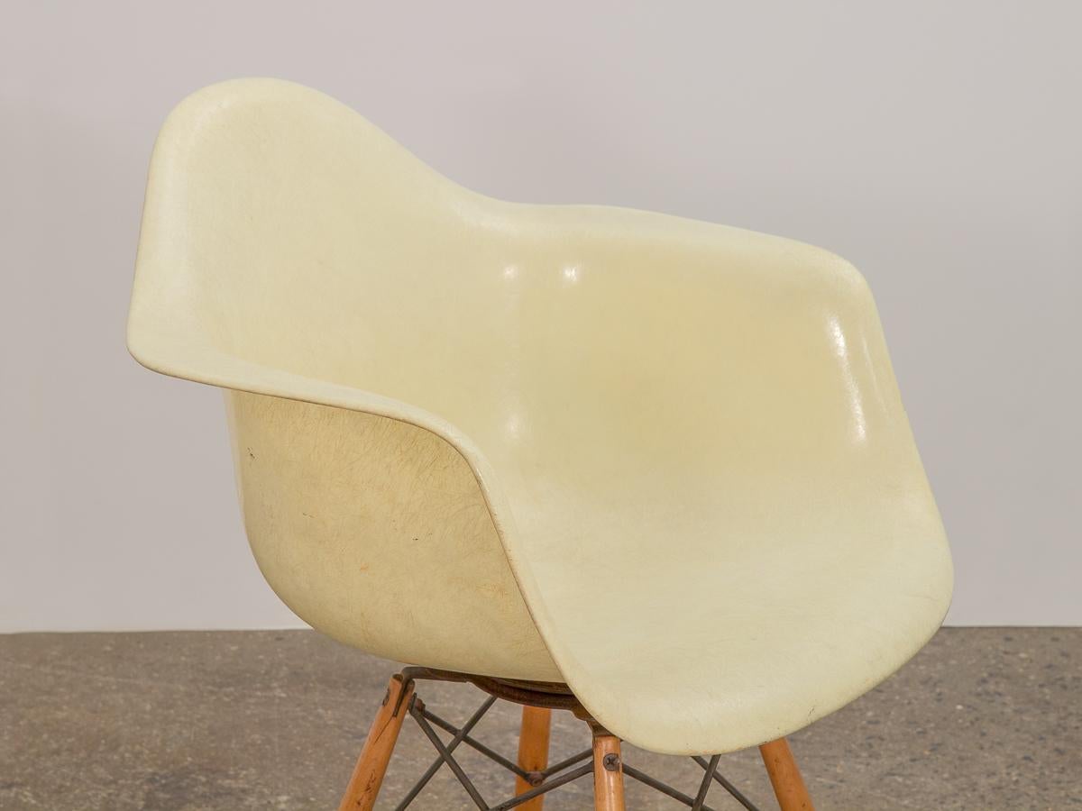 Molded Eames Parchment Rope-Edge Zenith Armchair