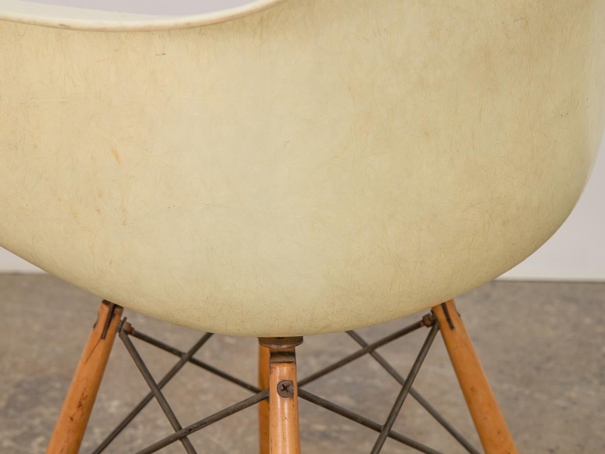 Mid-20th Century Eames Parchment Rope-Edge Zenith Armchair