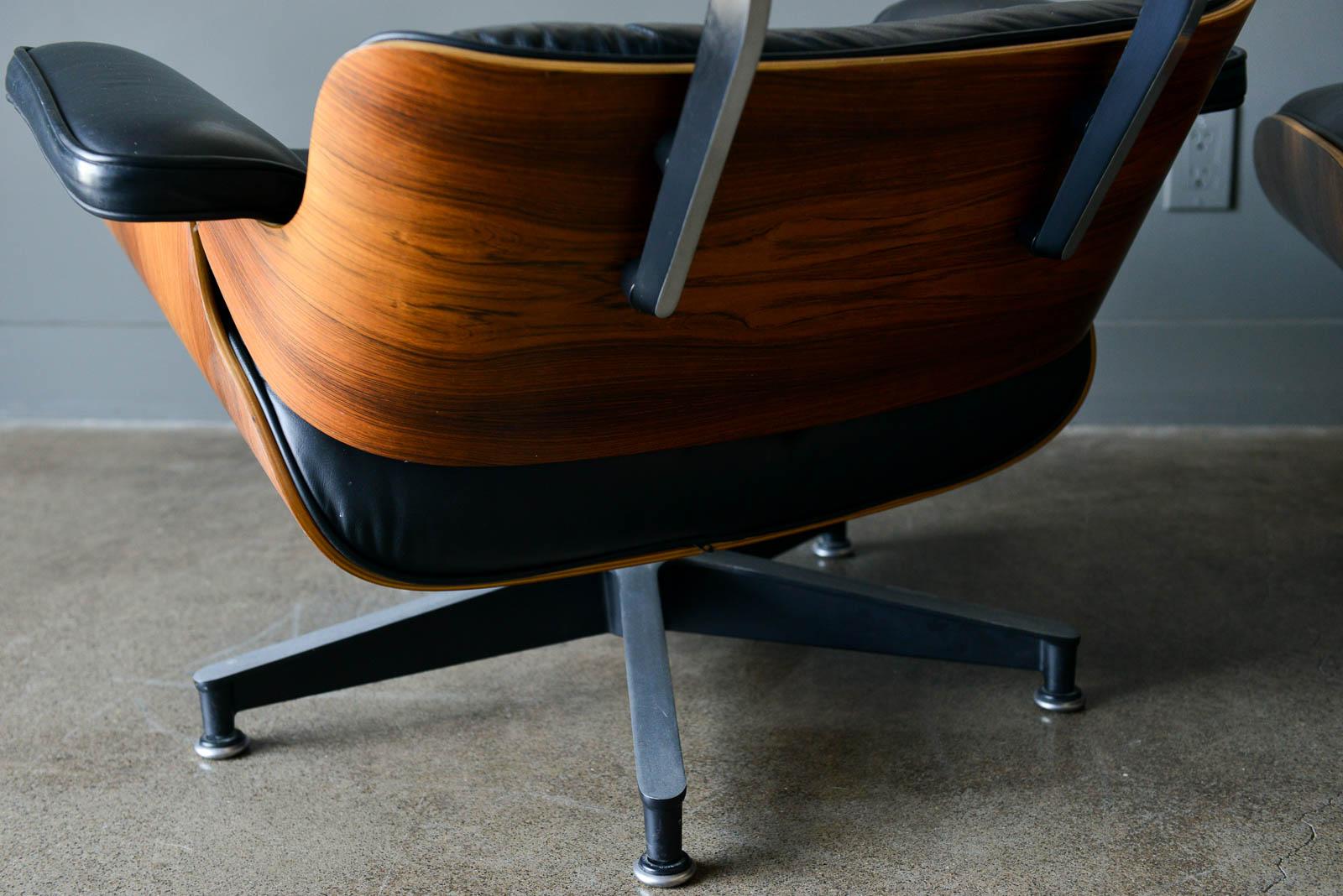 Eames Rosewood 670 Lounge Chair and 671 Ottoman, ca. 1971 6