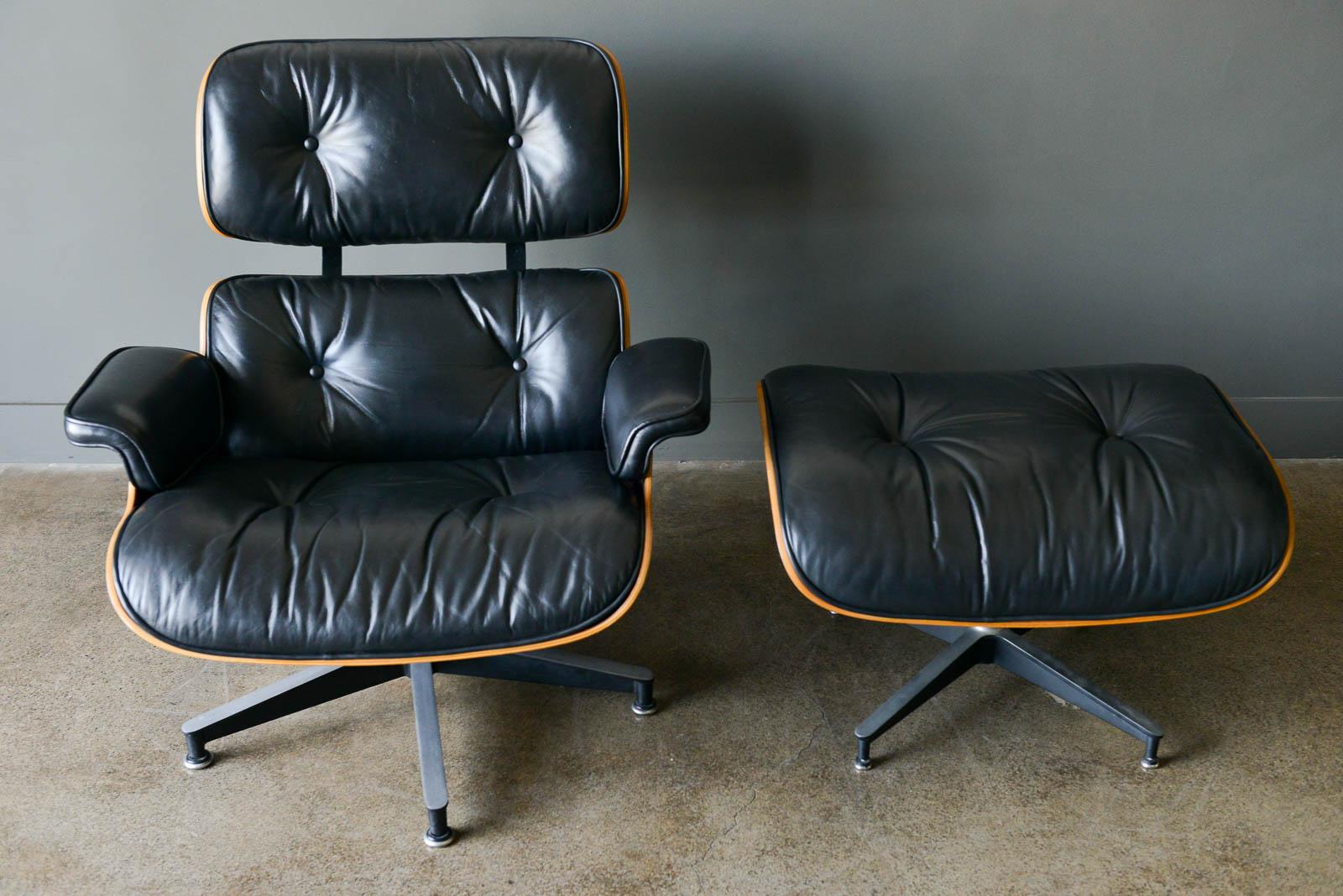 American Eames Rosewood 670 Lounge Chair and 671 Ottoman, ca. 1971