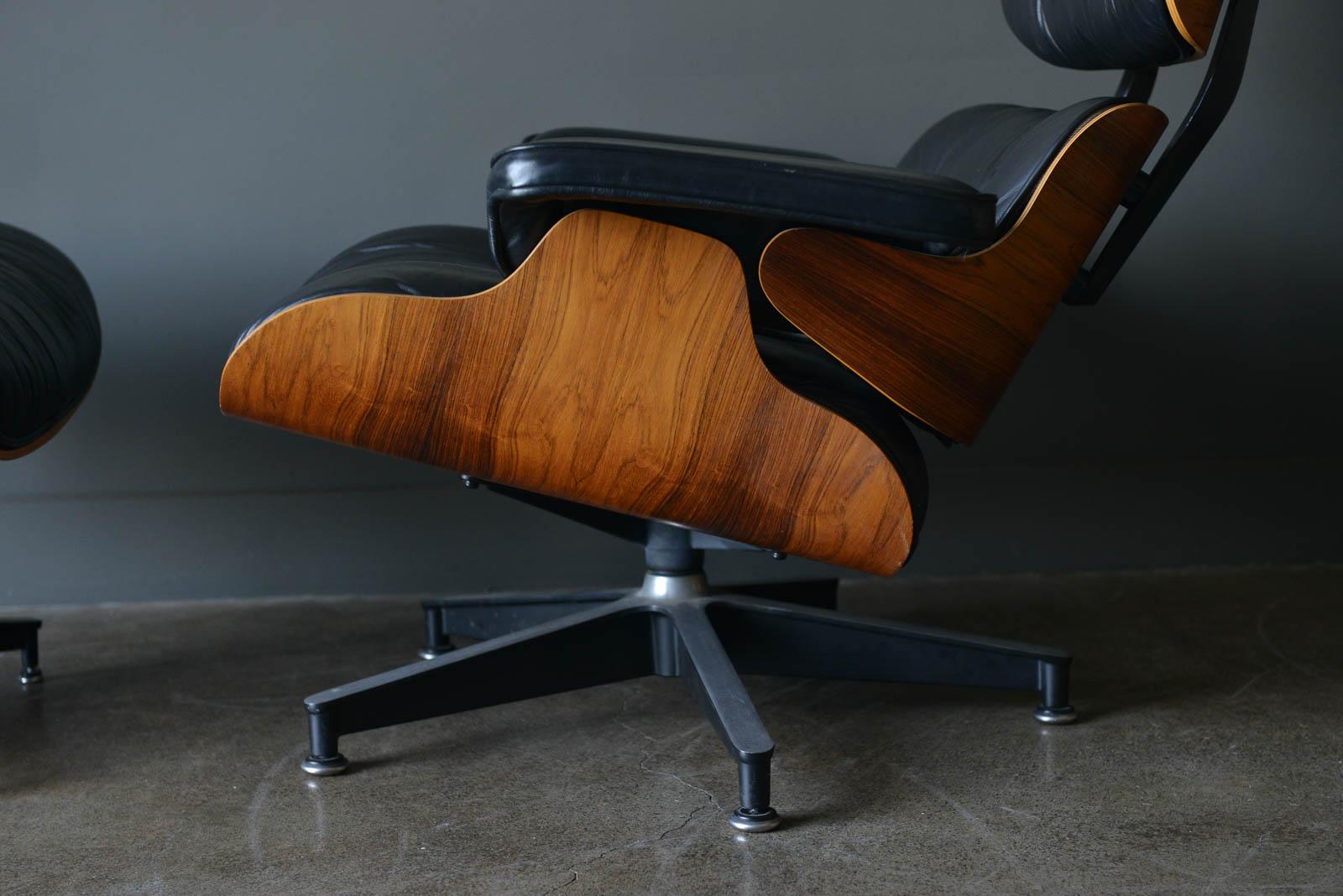 Eames Rosewood 670 Lounge Chair and 671 Ottoman, ca. 1971 2