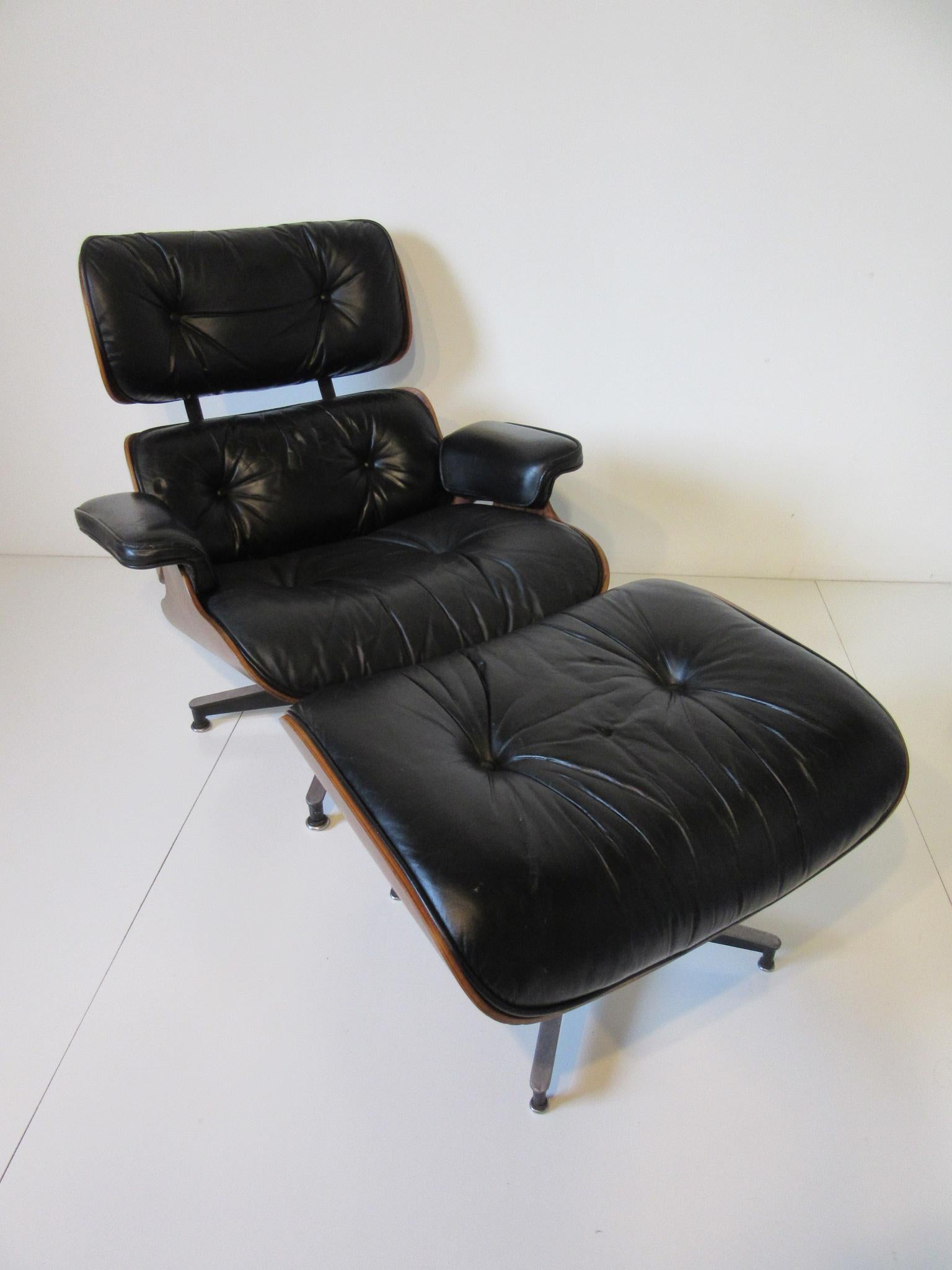 Eames Rosewood 670 Lounge Chair and Ottoman by Herman Miller 6