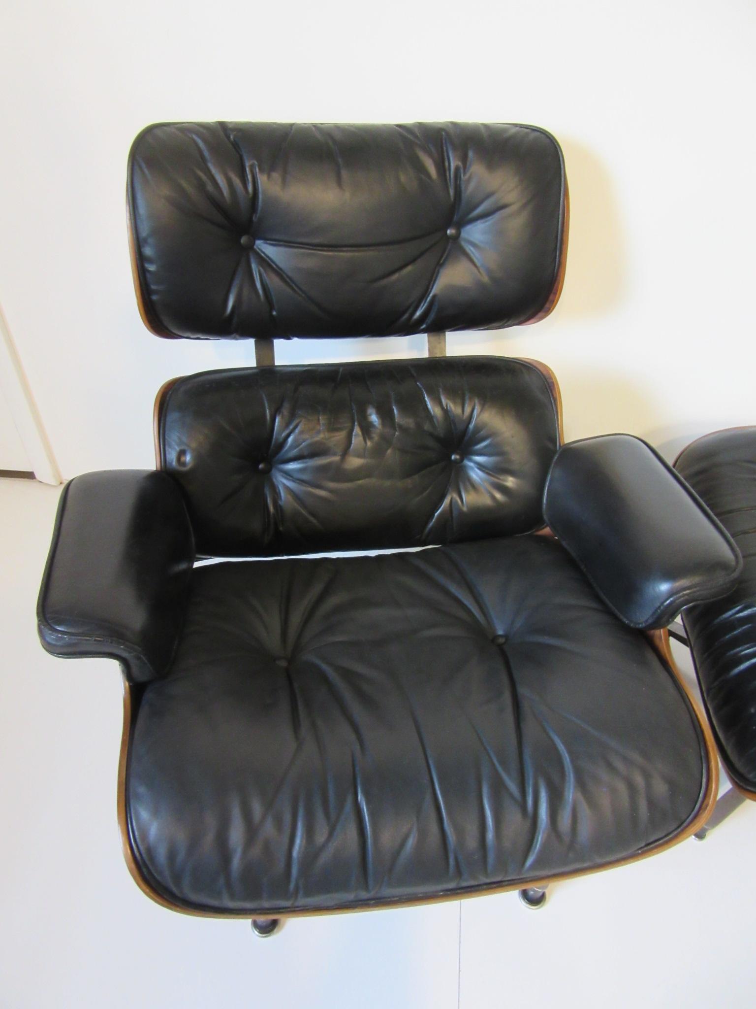 Eames Rosewood 670 Lounge Chair and Ottoman by Herman Miller 1
