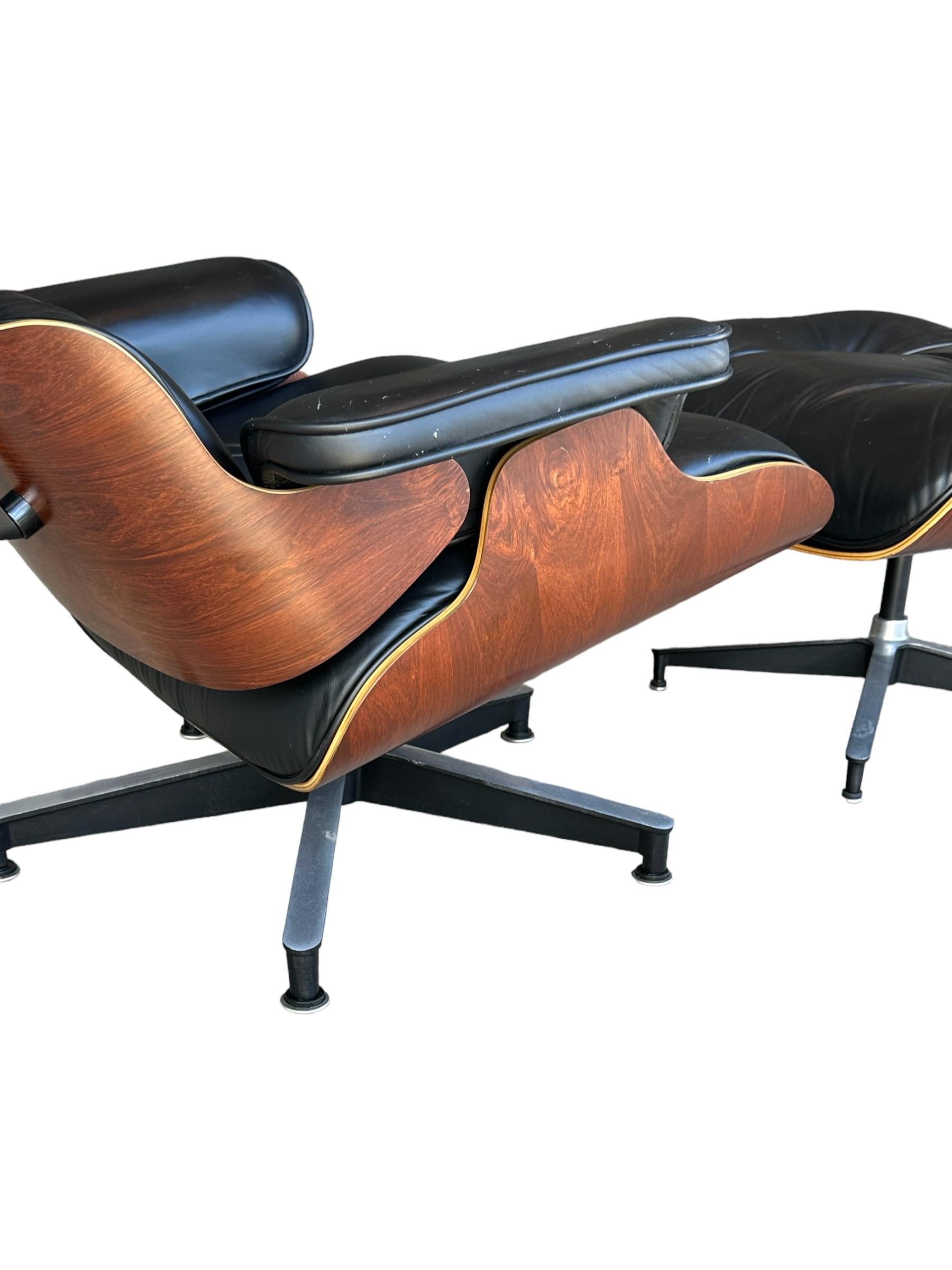 Eames Rosewood Lounge Chair and Ottoman 2