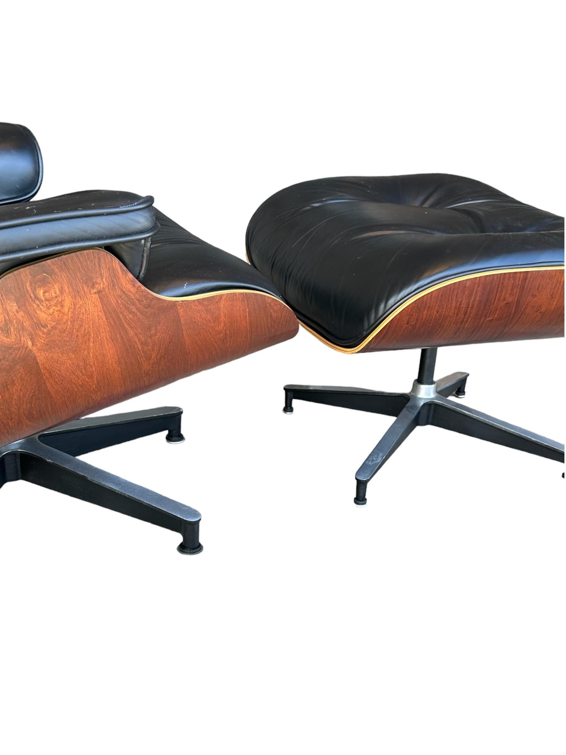 Eames Rosewood Lounge Chair and Ottoman 1