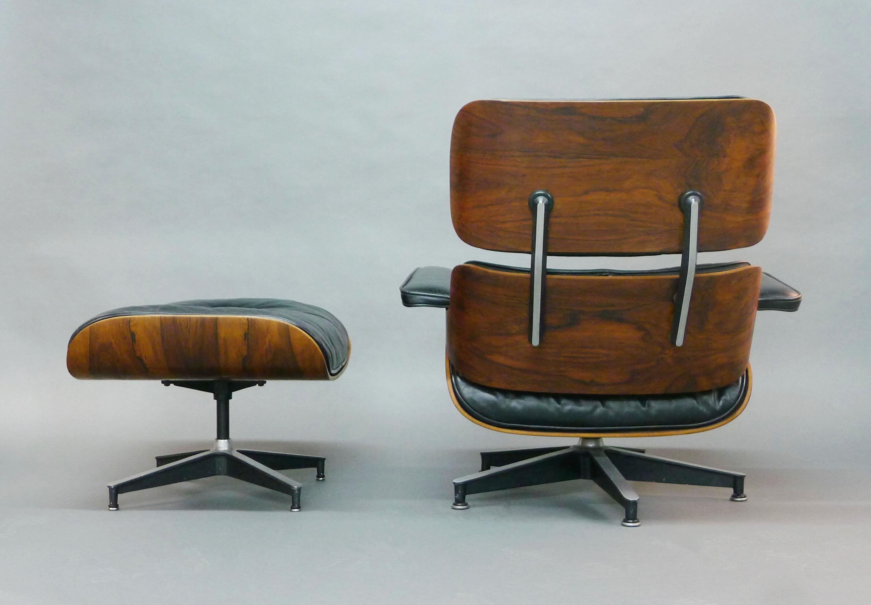 American Eames Rosewood Lounge Chair & Ottoman, model 670/671, Herman Miller, USA, 1960s