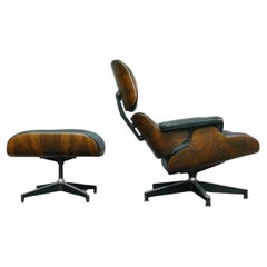 Eames Loungesessel und Ottomane aus Rosenholz, Modell 670/671, Herman Miller, USA, 1960er Jahre