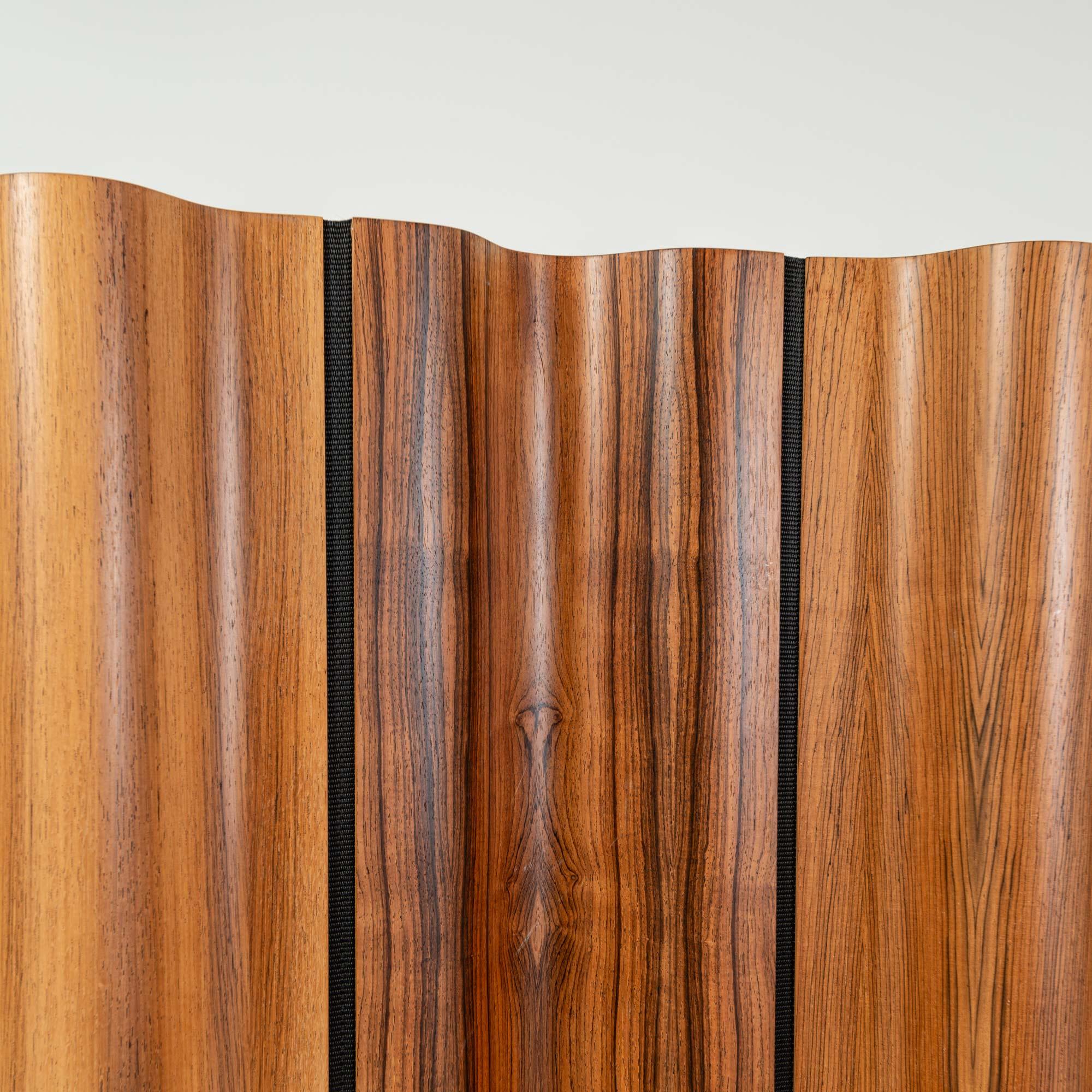 Eames Rosewood Screen/Room Divider FSW-6 1996 edition In Excellent Condition In Seattle, WA