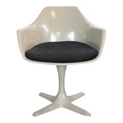 Chaise de bureau Tulip de style Saarinen Eames par Burke