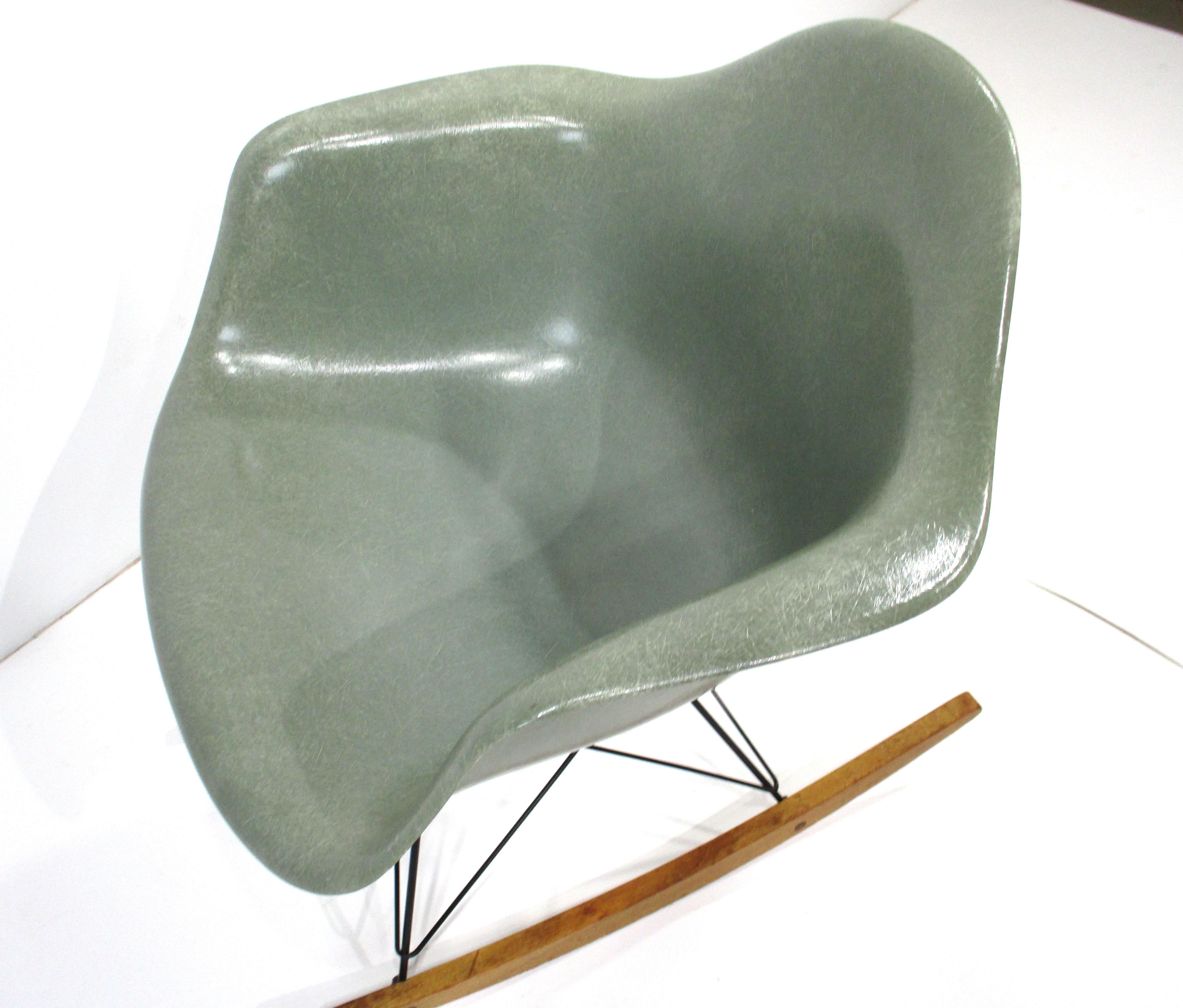 Eames Seafoam Rocking Chair for Herman Miller 3