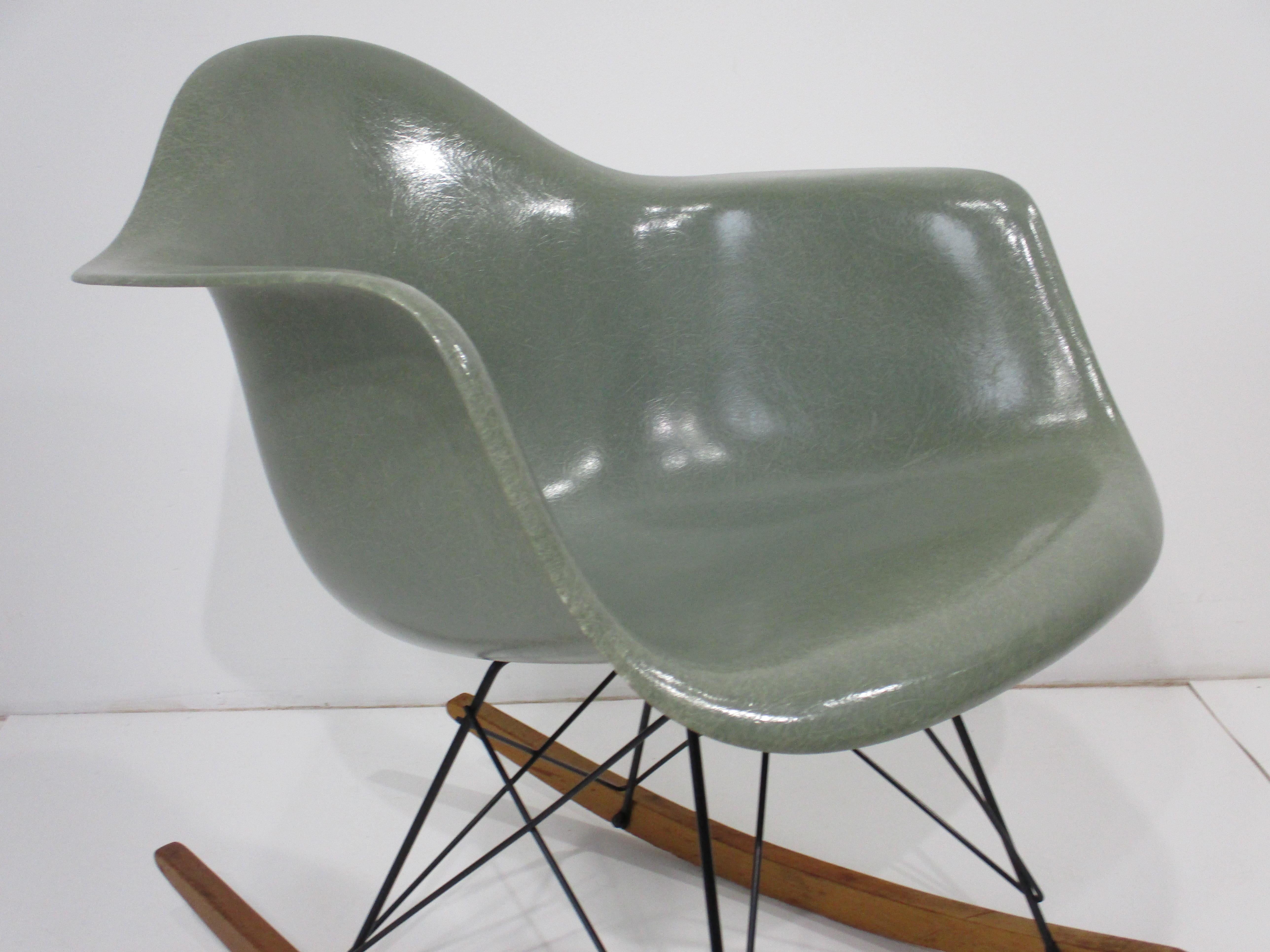 Eames Seafoam Rocking Chair for Herman Miller 1