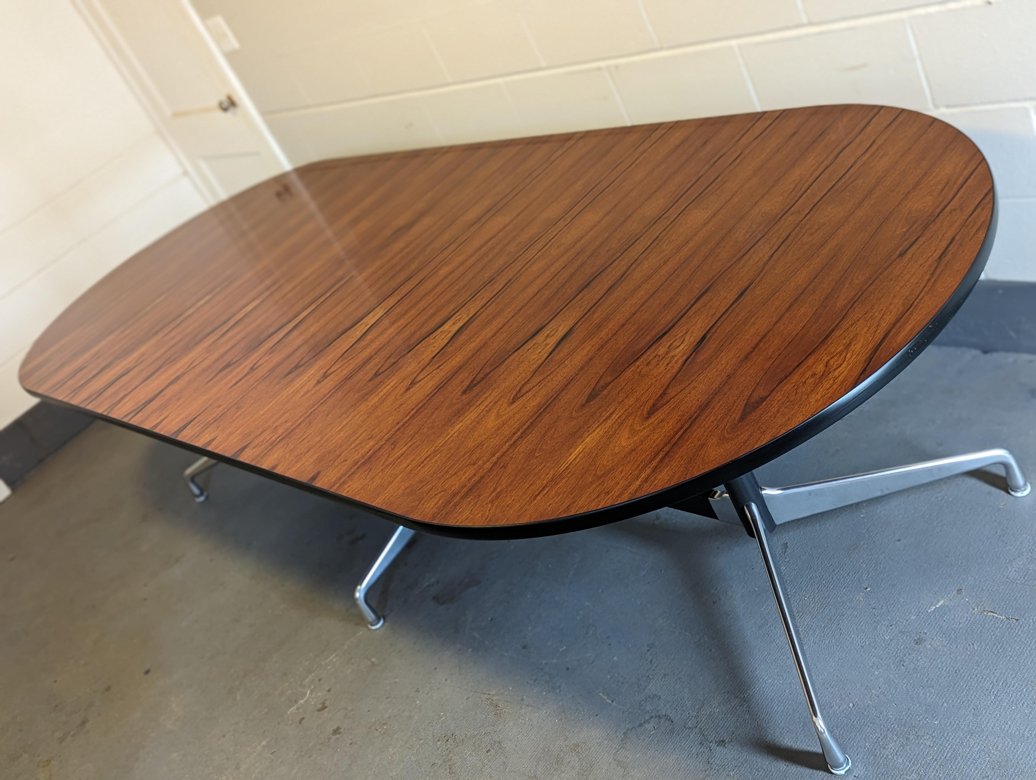 Mid-Century Modern Eames Segmented Base Table in Rosewood For Sale