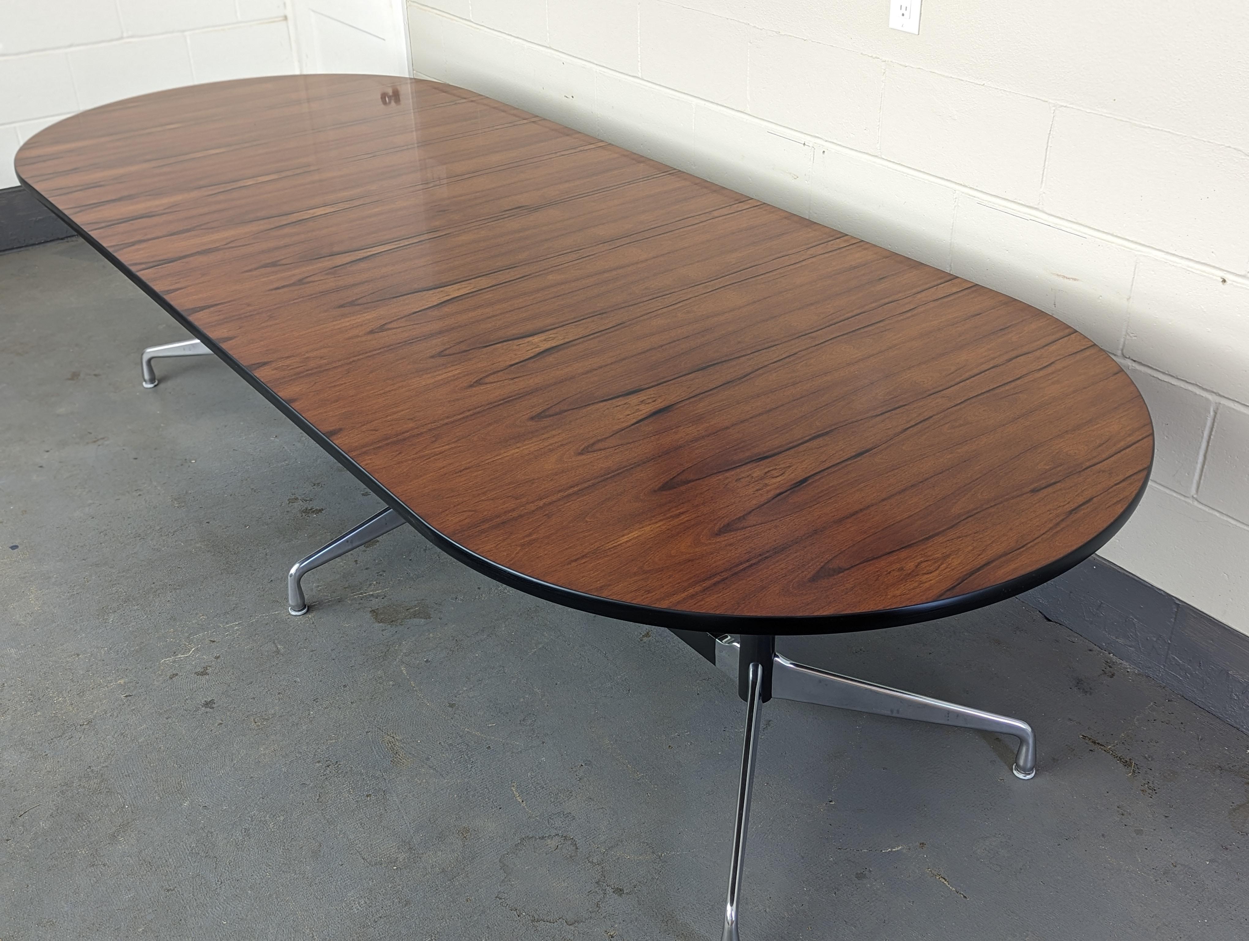 American Eames Segmented Base Table in Rosewood For Sale