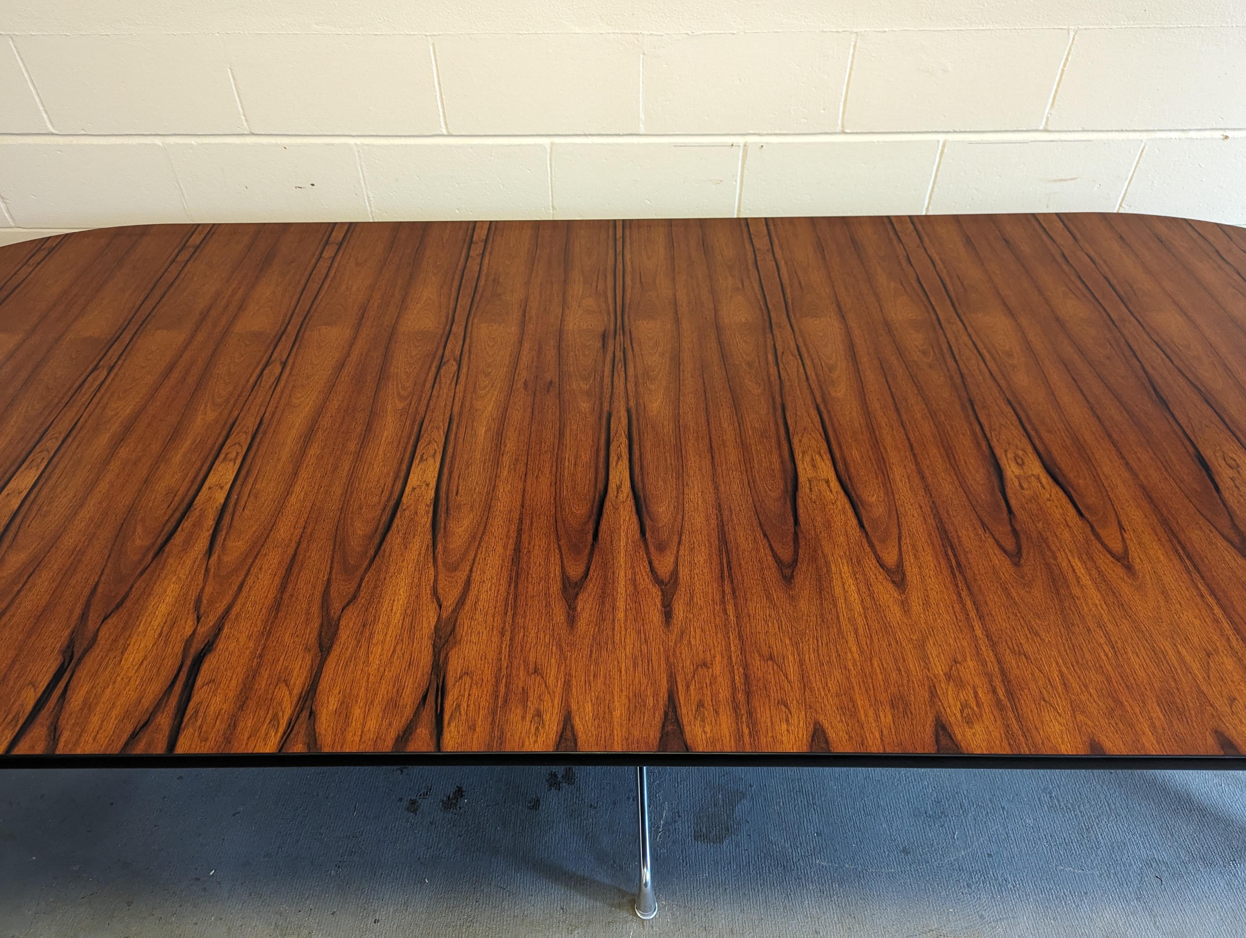 Late 20th Century Eames Segmented Base Table in Rosewood For Sale
