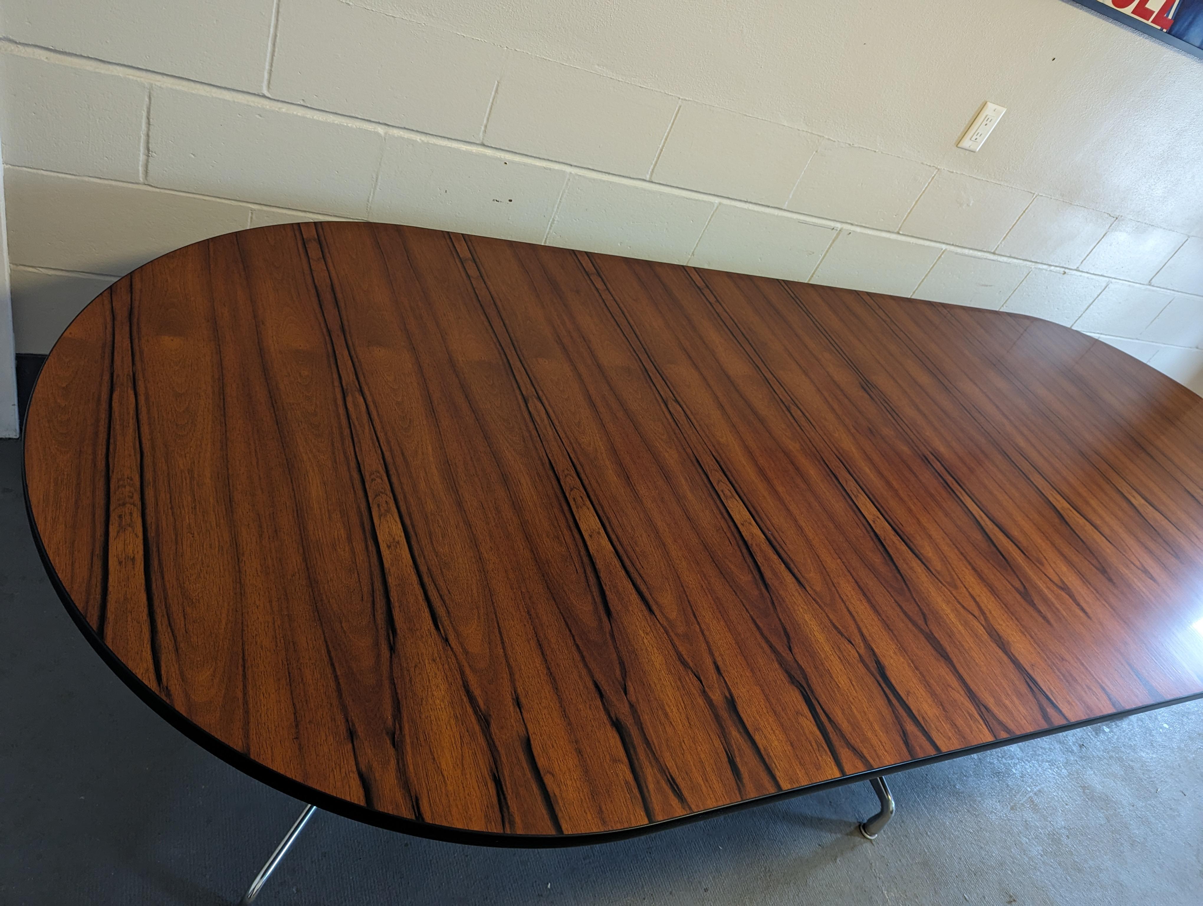 Eames Segmented Base Table in Rosewood For Sale 1
