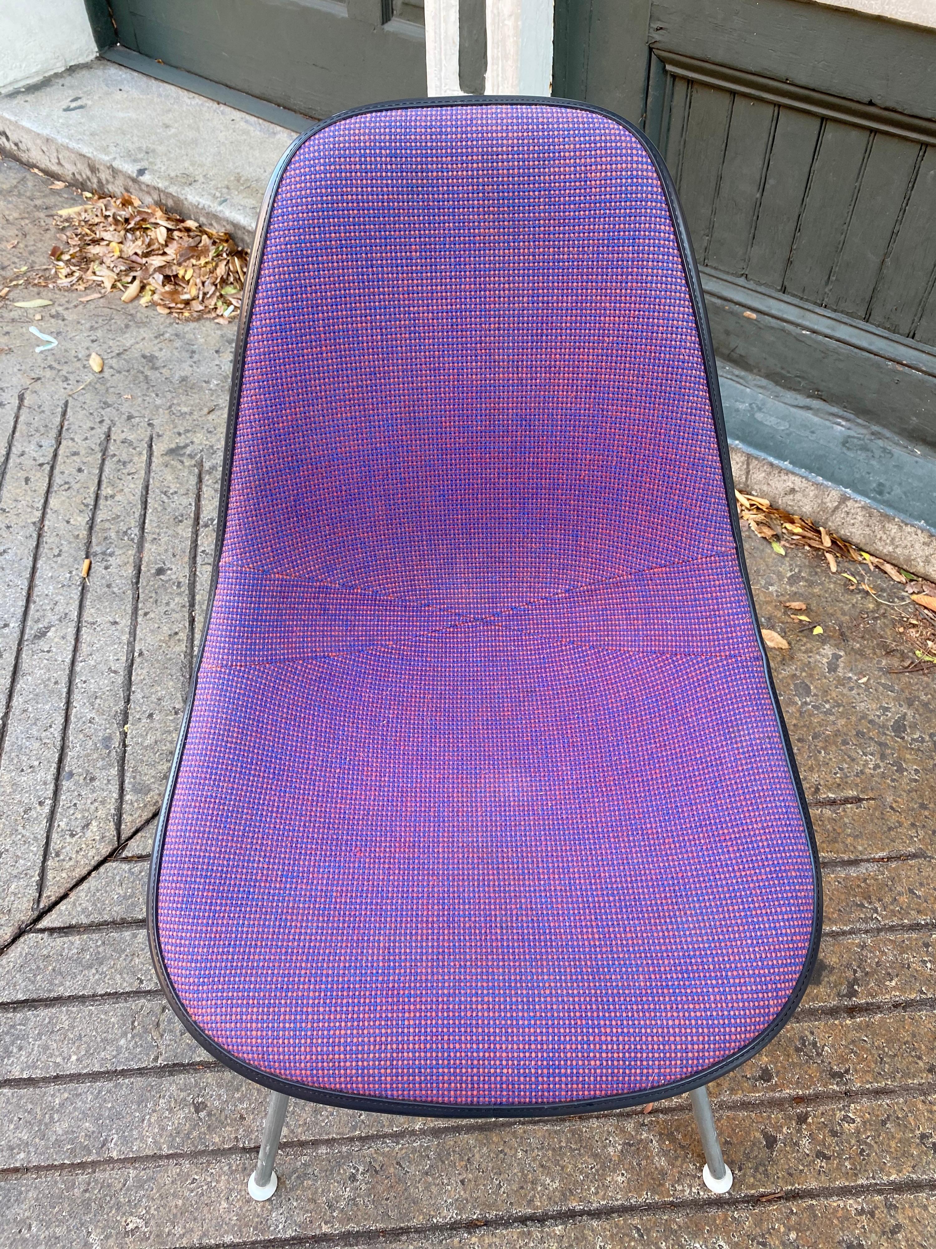 Mid-Century Modern Eames Side Shell with Original Girard Fabric