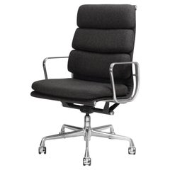 Eames Soft-Pad Executive Chairs in Charcoal Maharam Wool by Herman Miller