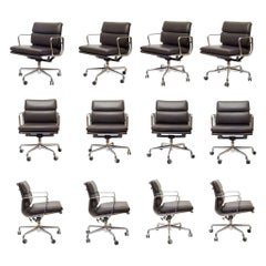 Eames Soft Pad Leather Office Management Chairs by Herman Miller