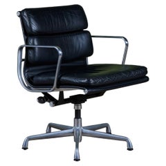 Eames Soft Pad Management Chair by Herman Miller, Black Leather