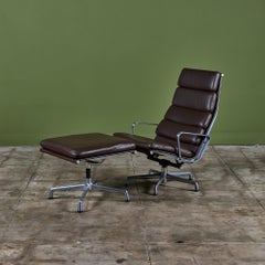 Eames Soft Pad Management Lounge Chair and Ottoman for Herman Miller