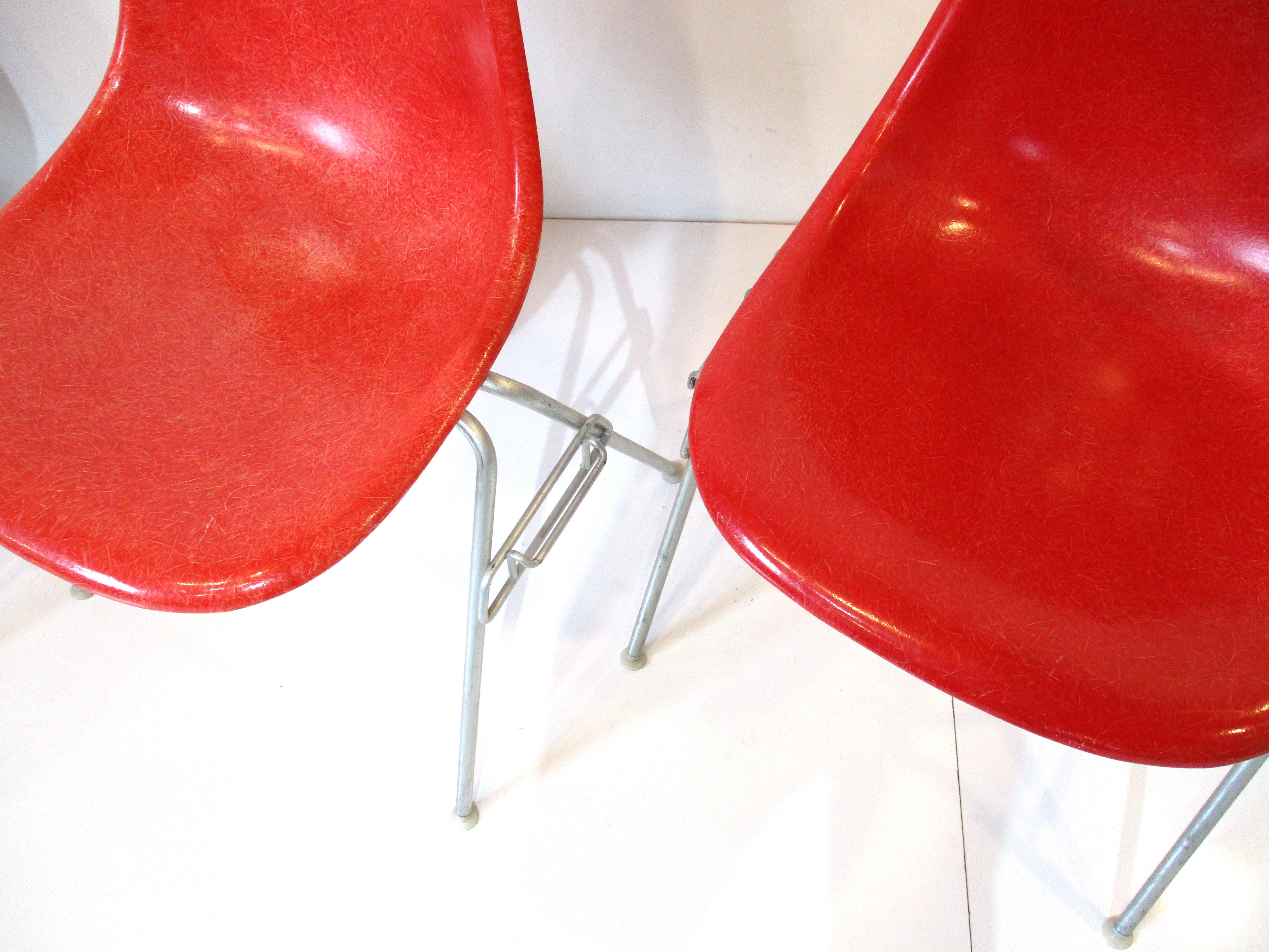 American Eames Stacking DSS Side Shell Chairs for Herman Miller