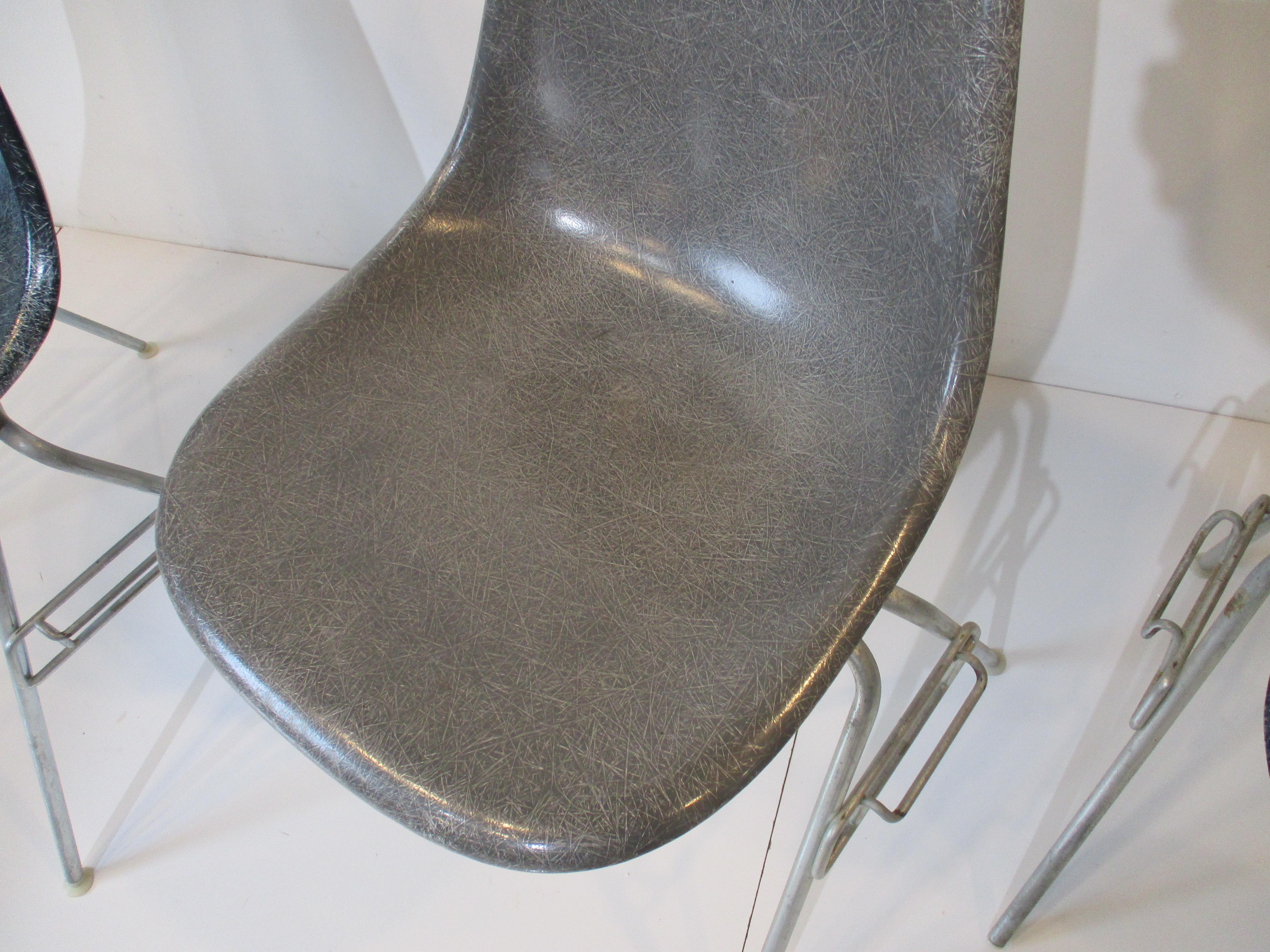 Eames Stacking DSS Side Shell Chairs for Herman Miller In Good Condition In Cincinnati, OH
