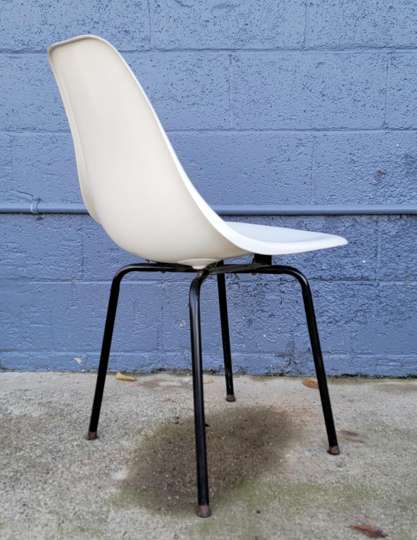 20th Century Eames Style Formed Fiberglass Dining Chairs 1960's