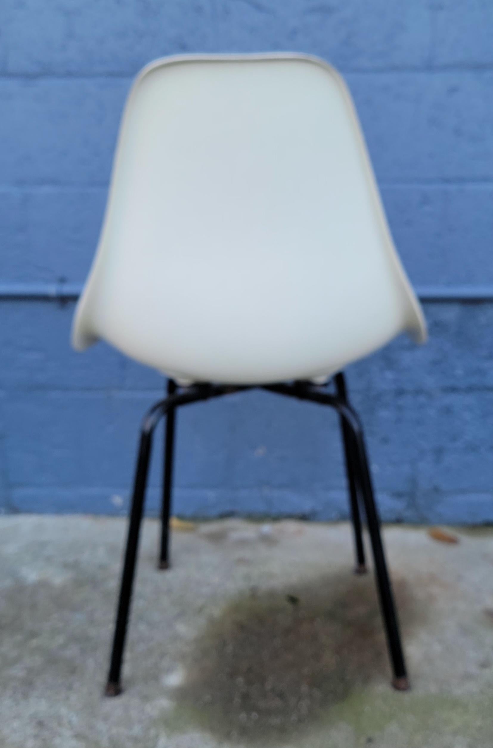 Steel Eames Style Formed Fiberglass Dining Chairs 1960's
