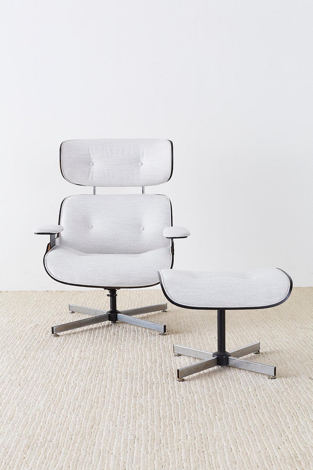 Eames Style Lounge Chair and Ottoman by Plycraft 6